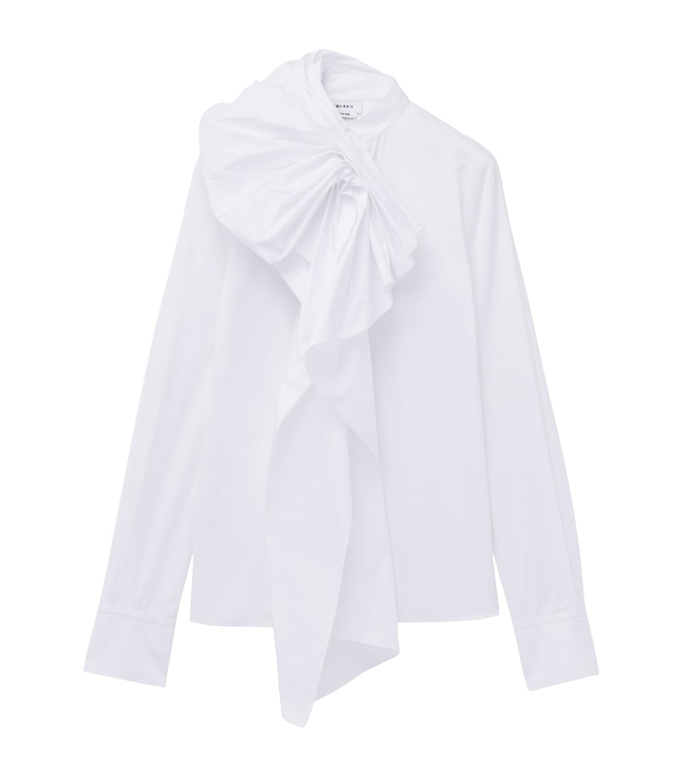 Cotton Poplin Asymmetric Shirt