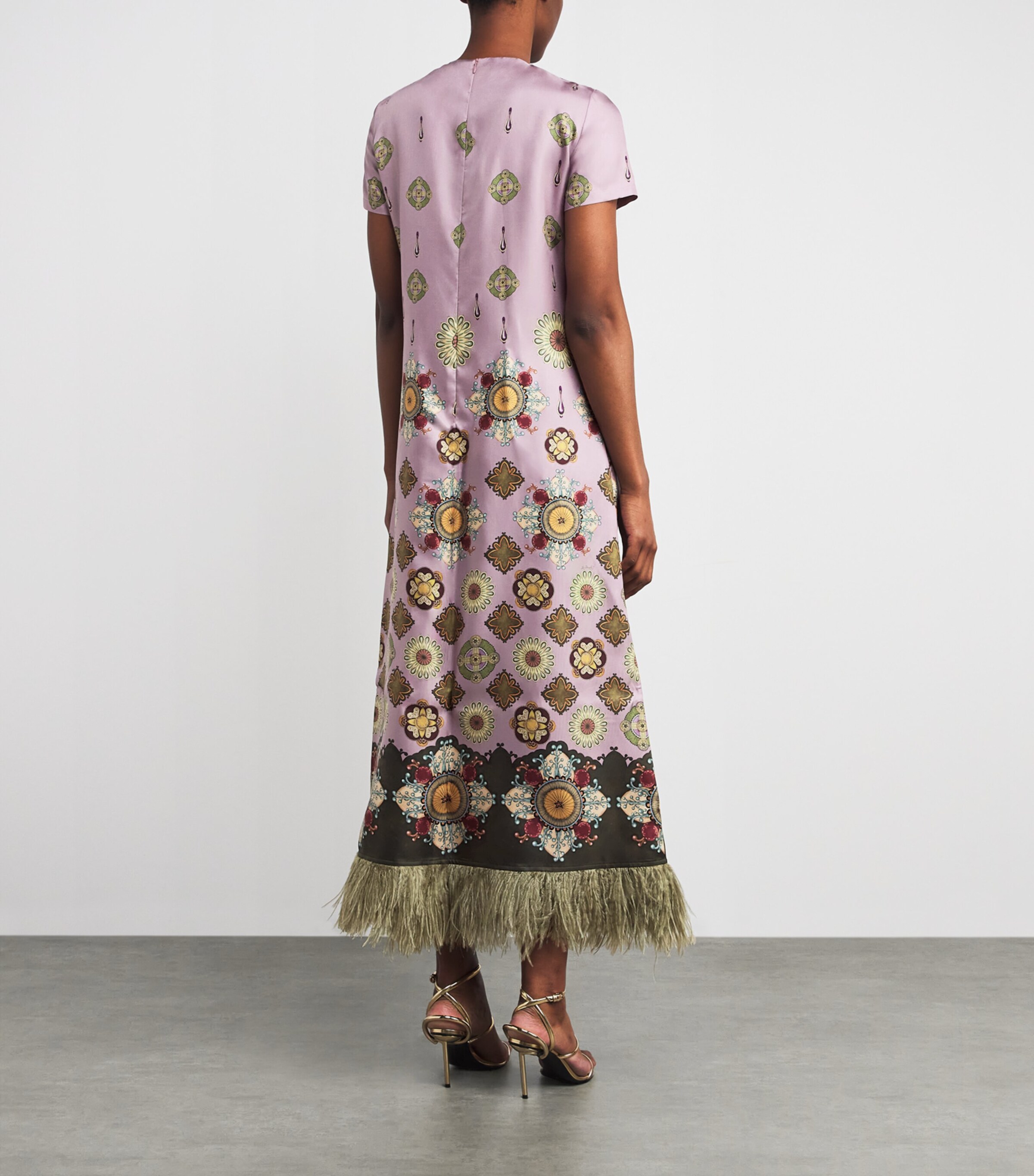 La Doublej Womens Silk Twill Swing Maxi Dress Image 3