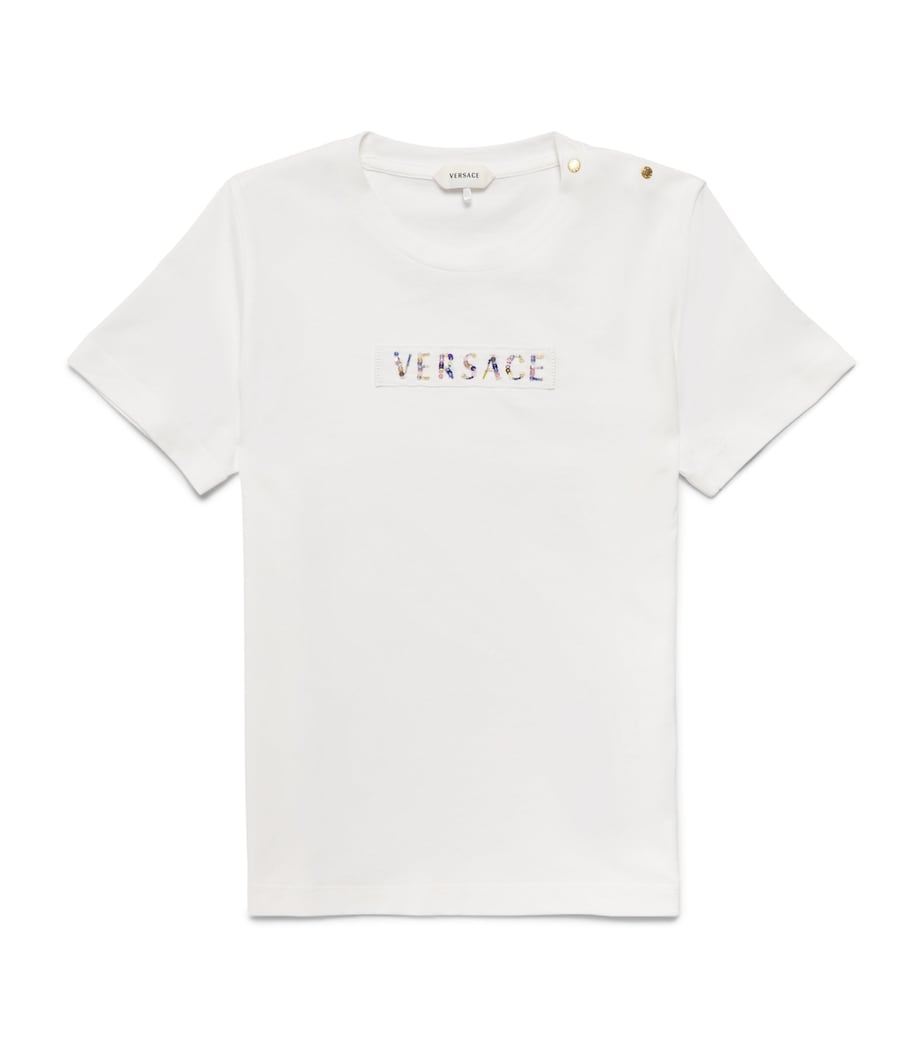 Versace Kids Beaded Logo T-Shirt (4-14 Years) Image 1