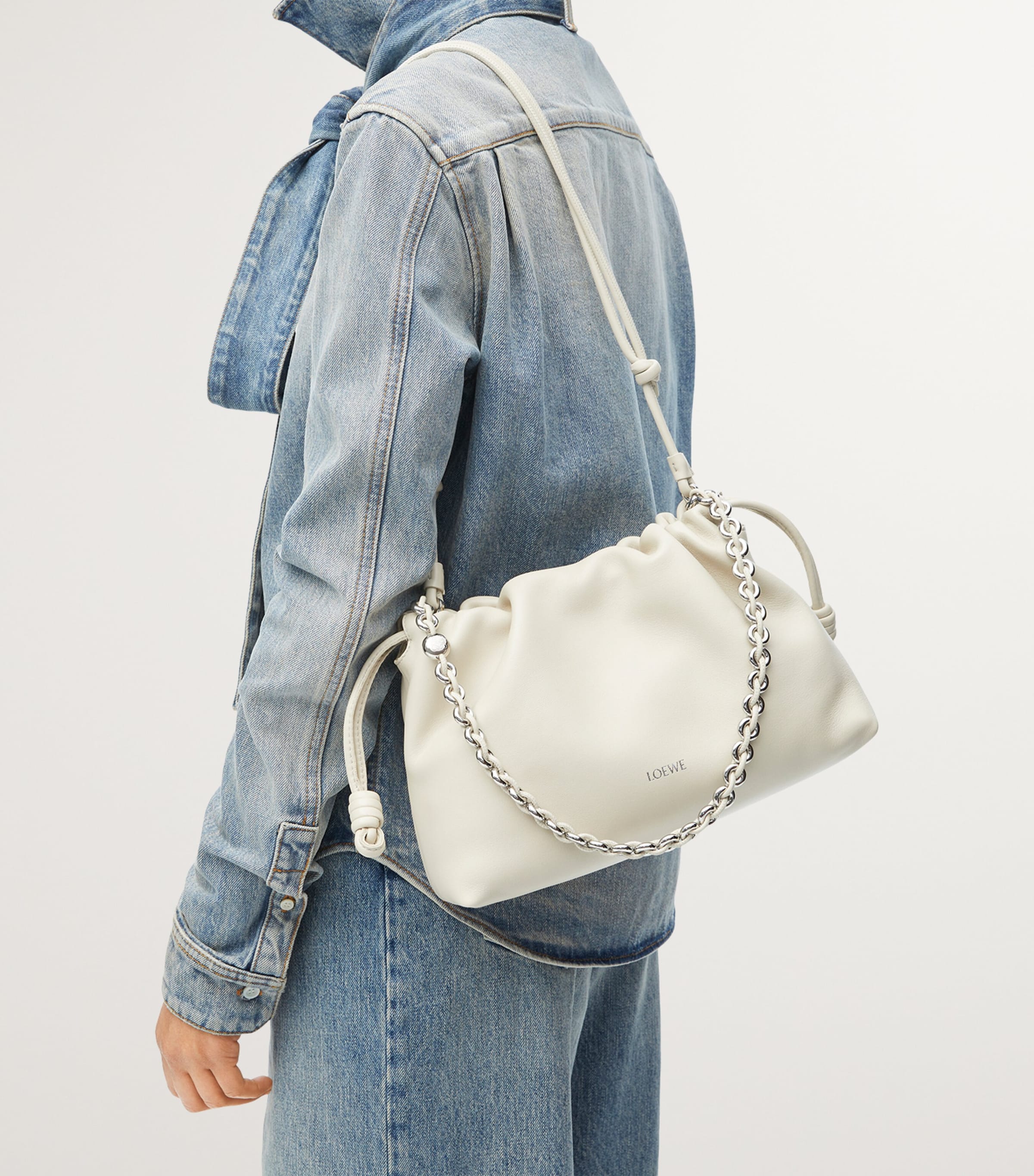 LOEWE Leather Flamenco Purse Sea Salt Image 6