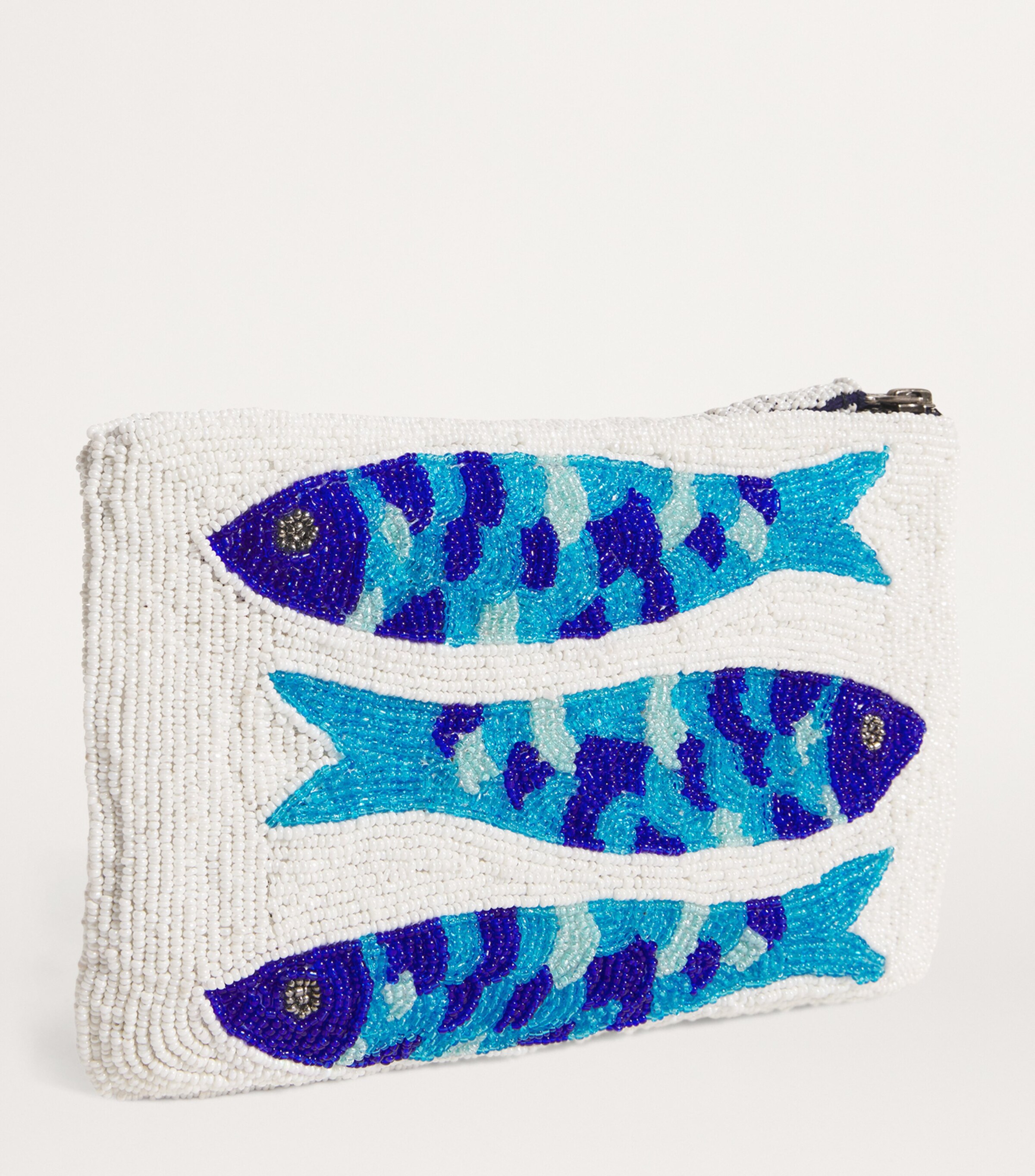the Jacksons Beaded Fish Clutch Bag Blue Image 3