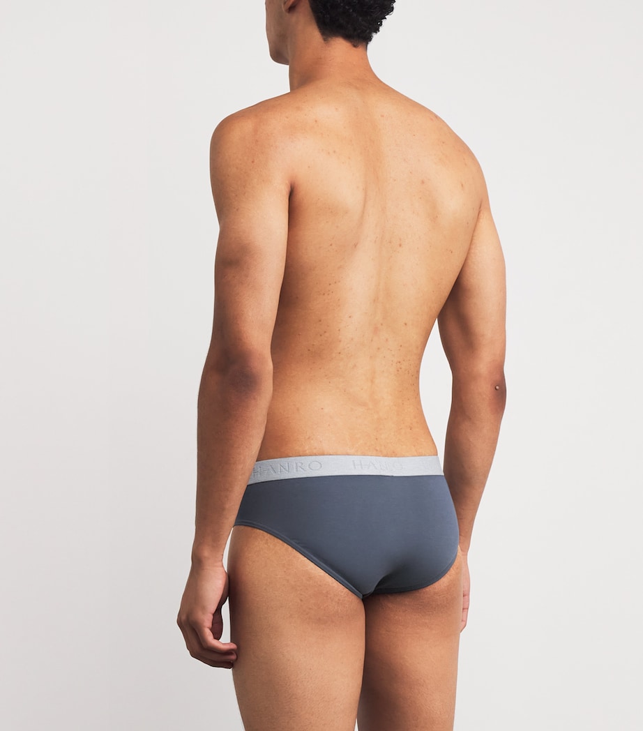 Stretch-Cotton Essentials Briefs (Pack of 2) 3047 BAROLO/OMBR BLU Image 3