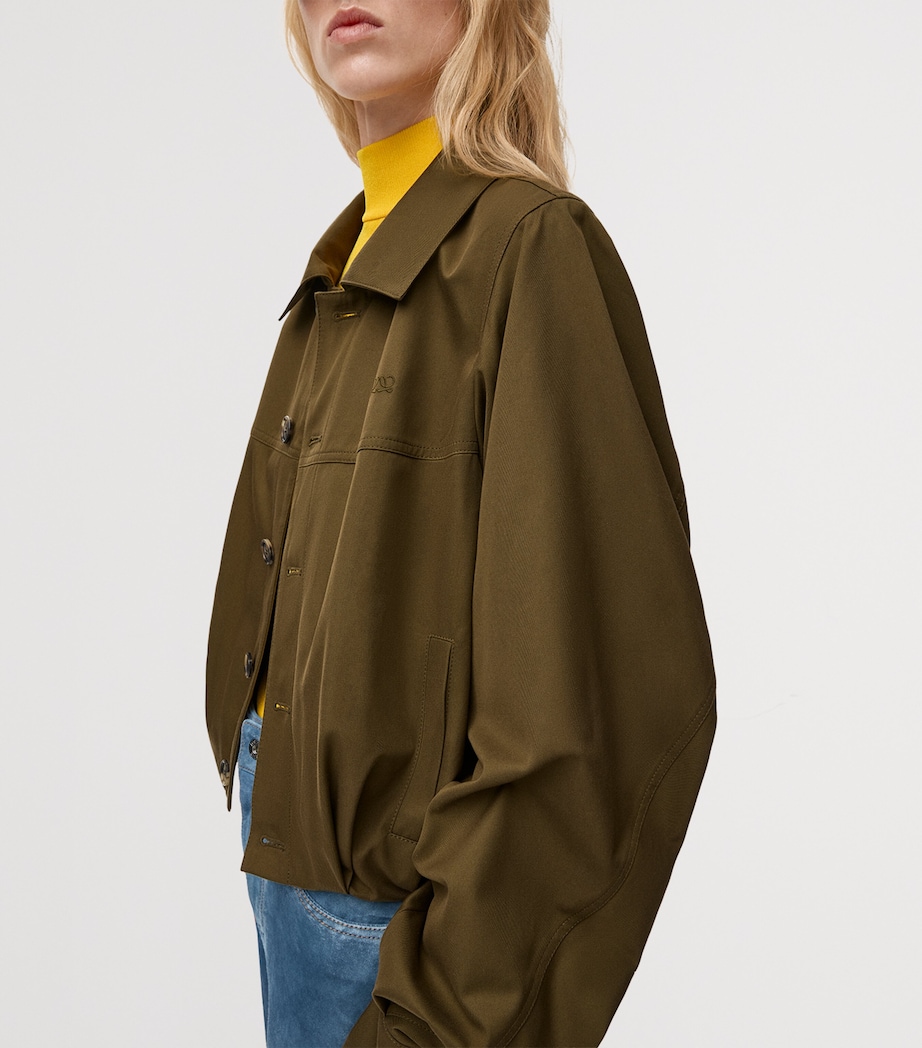 Cotton-Silk Jacket KHAKI GREEN Image 7