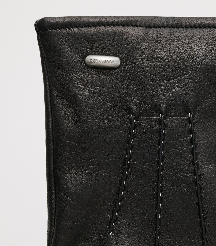 Lamb Leather His Gloves BLACK LEATHER Image 3