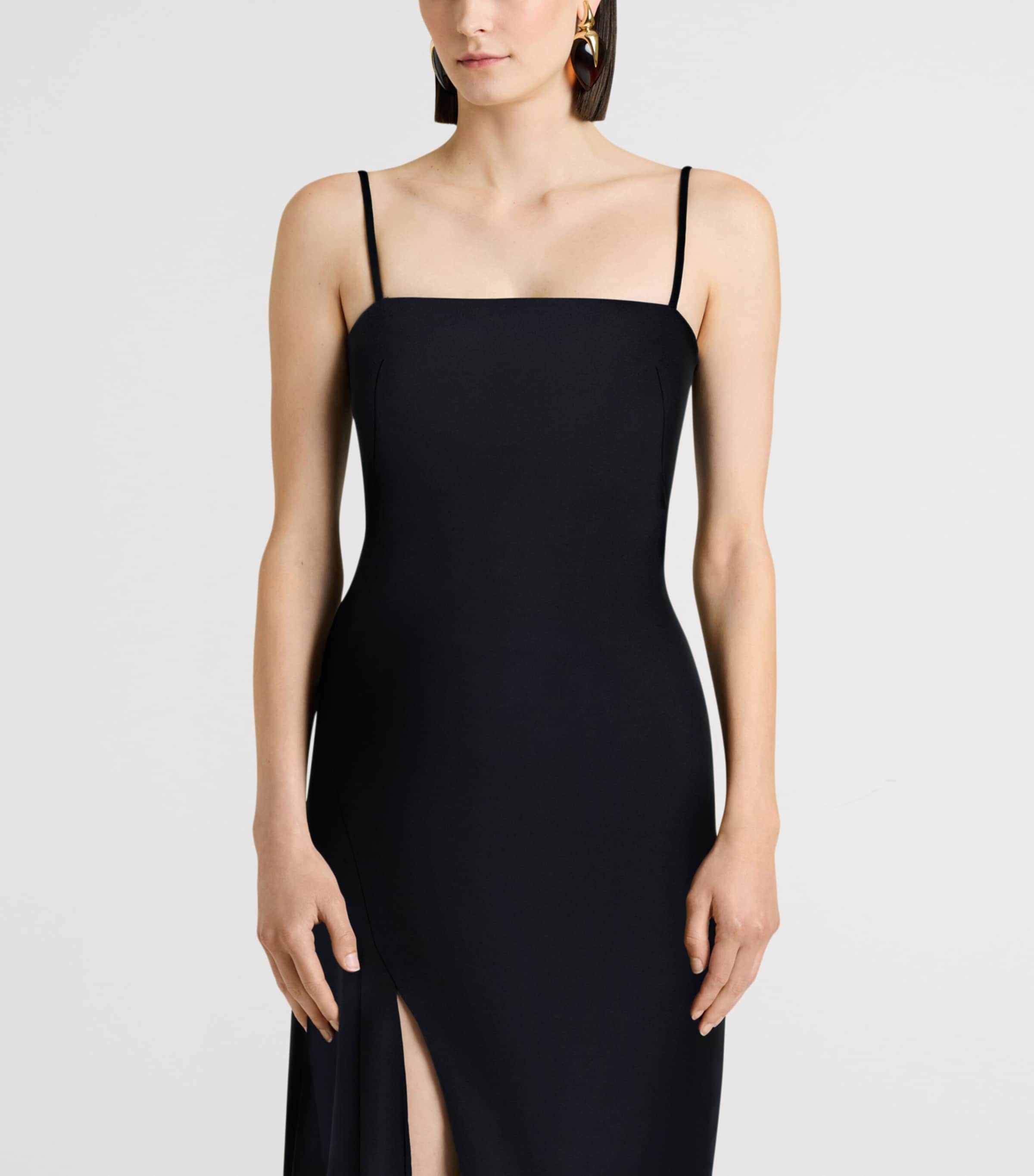 Givenchy Womens Square-Neck Maxi Dress Image 5