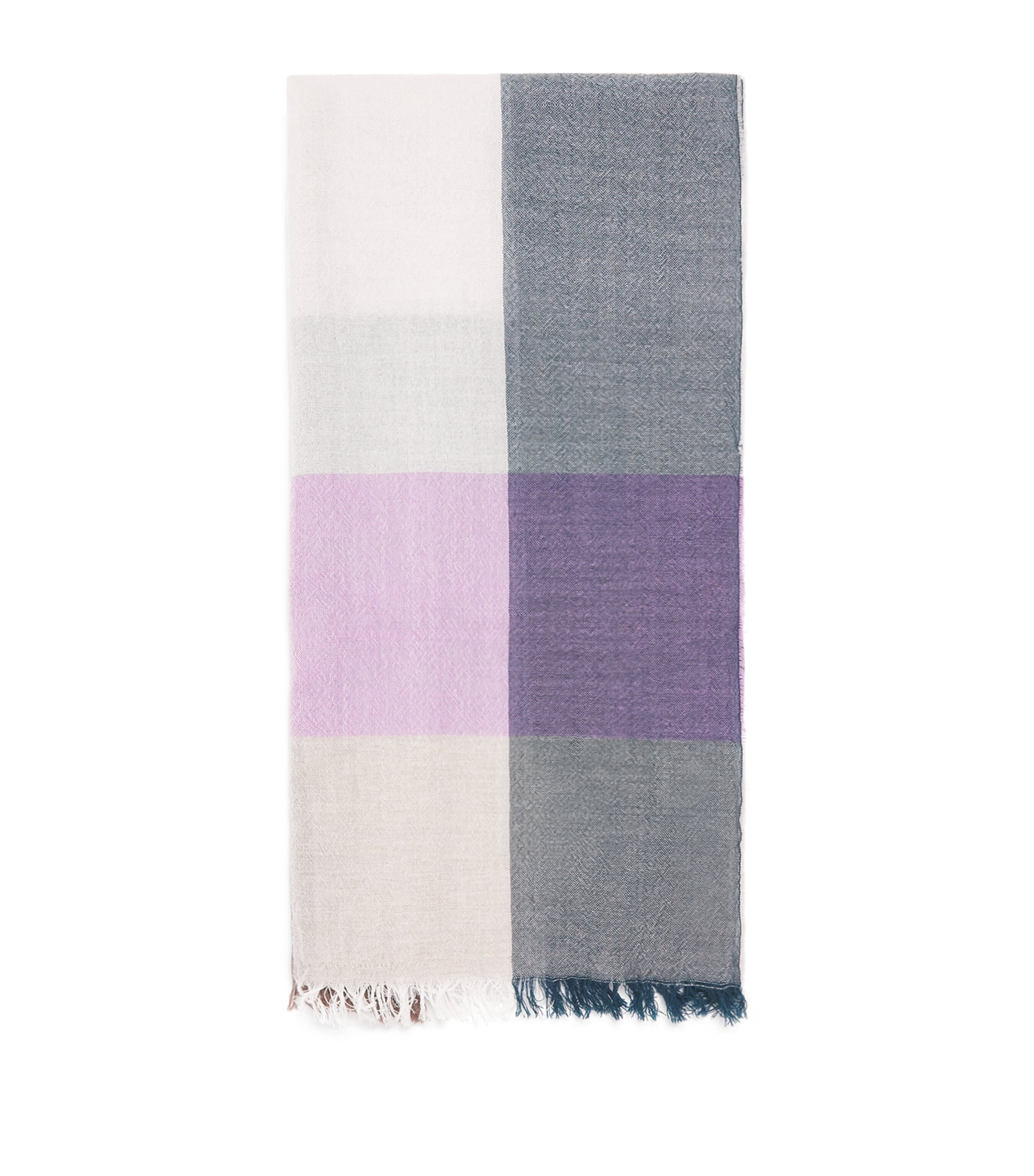 Cashmere Check Ethie Scarf RU7718-00 NTRL/PINK Image 1