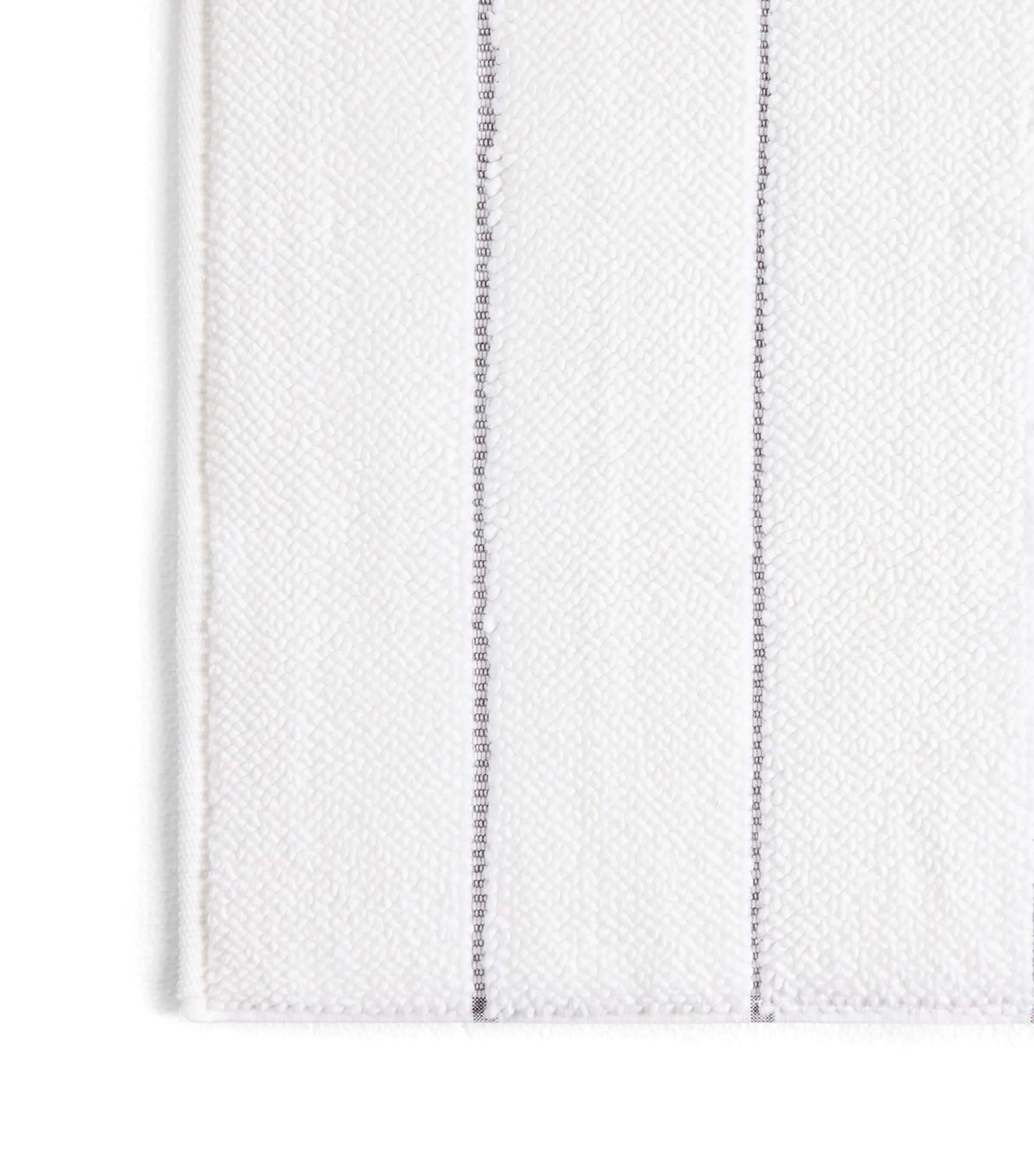 Cozy Bath Mat (60cm x 95cm) WHITE/DARK GREY Image 2