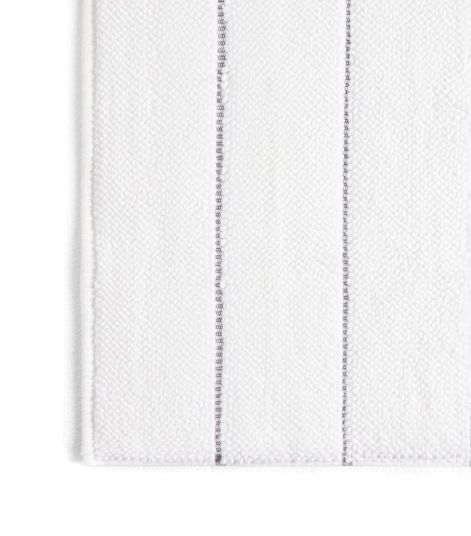 Cozy Bath Mat (60cm x 95cm) WHITE/DARK GREY Image 2