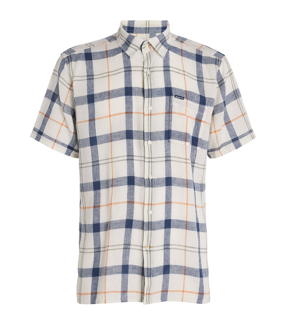 Linen-Blend Croft Shirt SEA HAZE TARTAN Image 1
