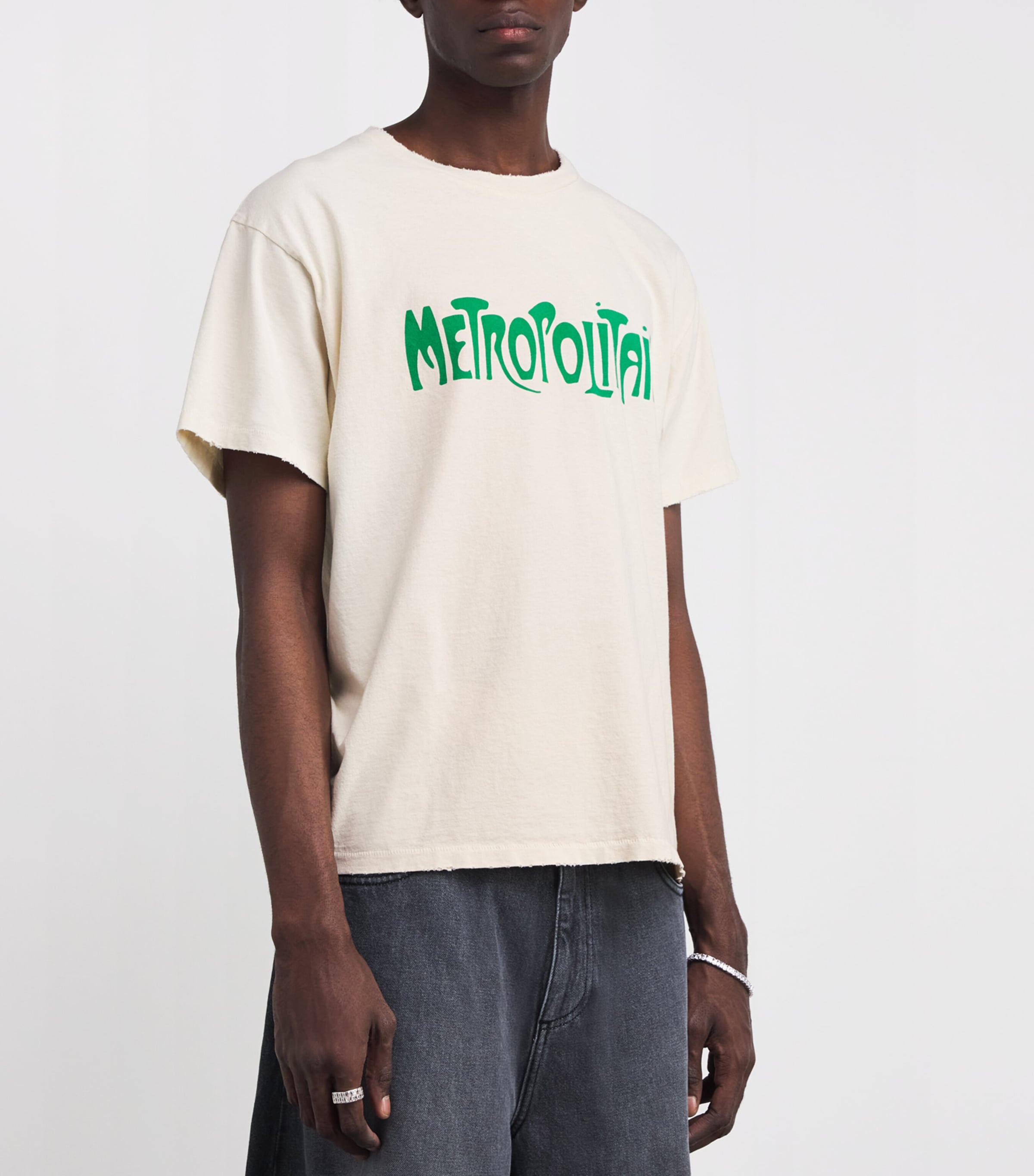 GALLERY DEPT. Mens Cotton Self Title T-Shirt Archival White Image 3