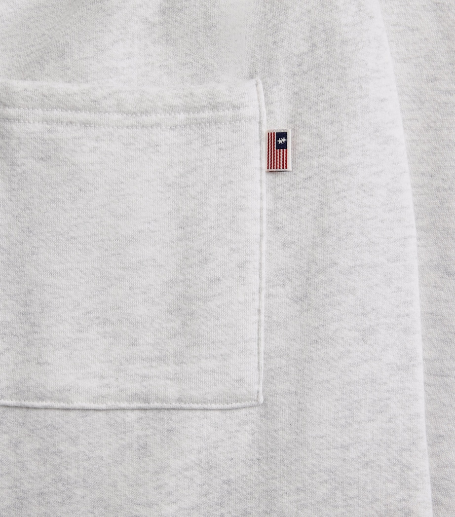 Cole Buxton Mens Cotton Uncuffed Sweatpants Light Grey Marl Image 6