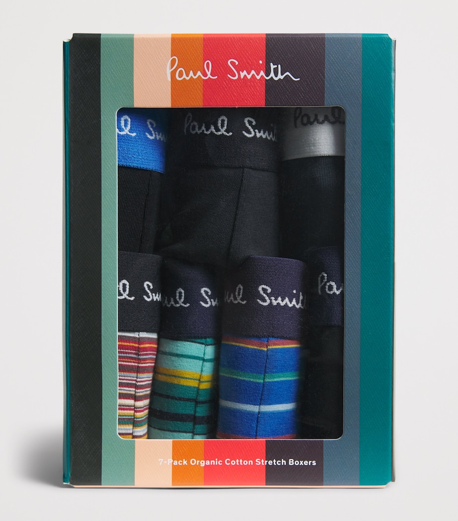 Paul Smith Mens Stretch-Organic Cotton Trunks (Pack of 7) Plate Image 4