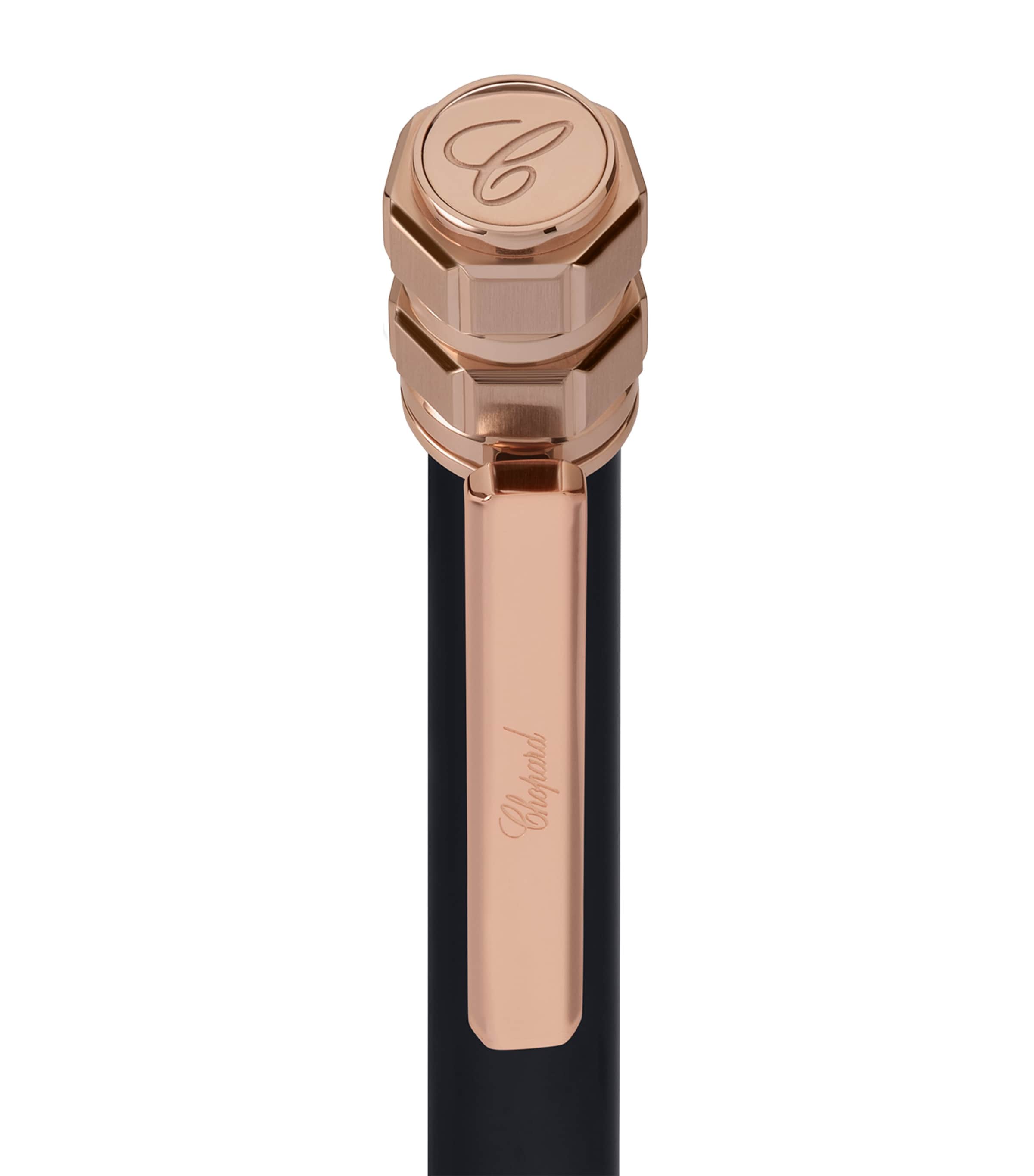 Chopard Ice Cube Ballpoint Pen Black & Rose Gold Image 2