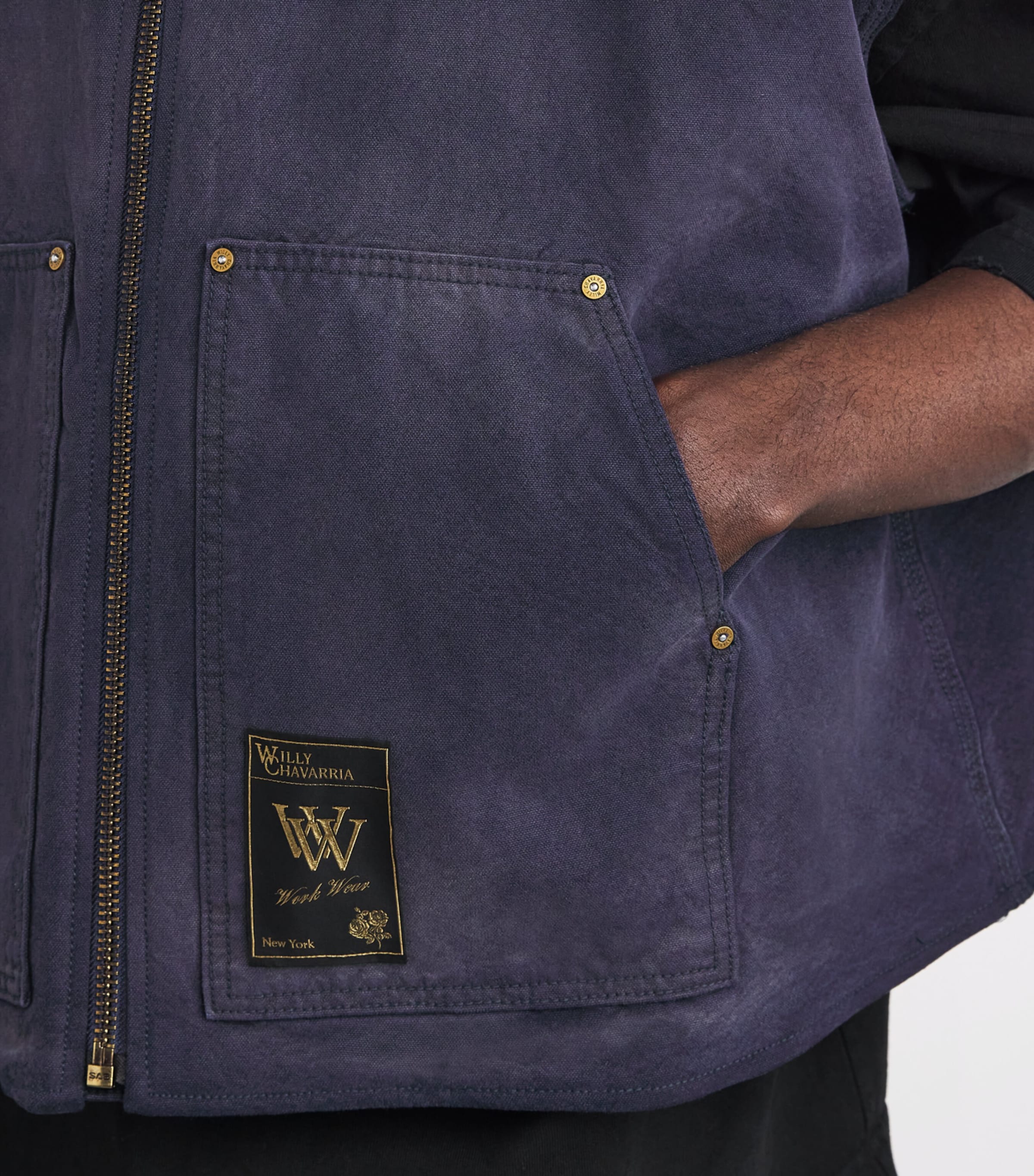 Cotton Stockton Gilet PEACOAT Image 6