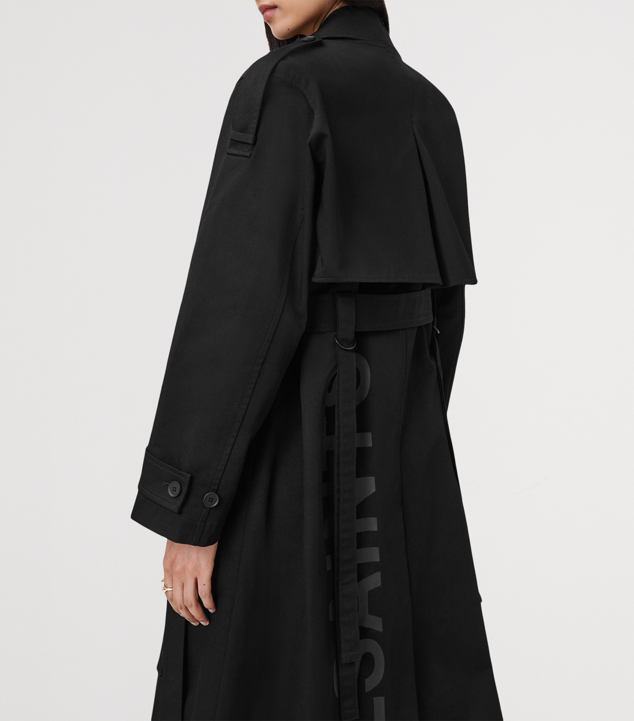 Cadence Hybrid Trench Coat BLACK Image 7