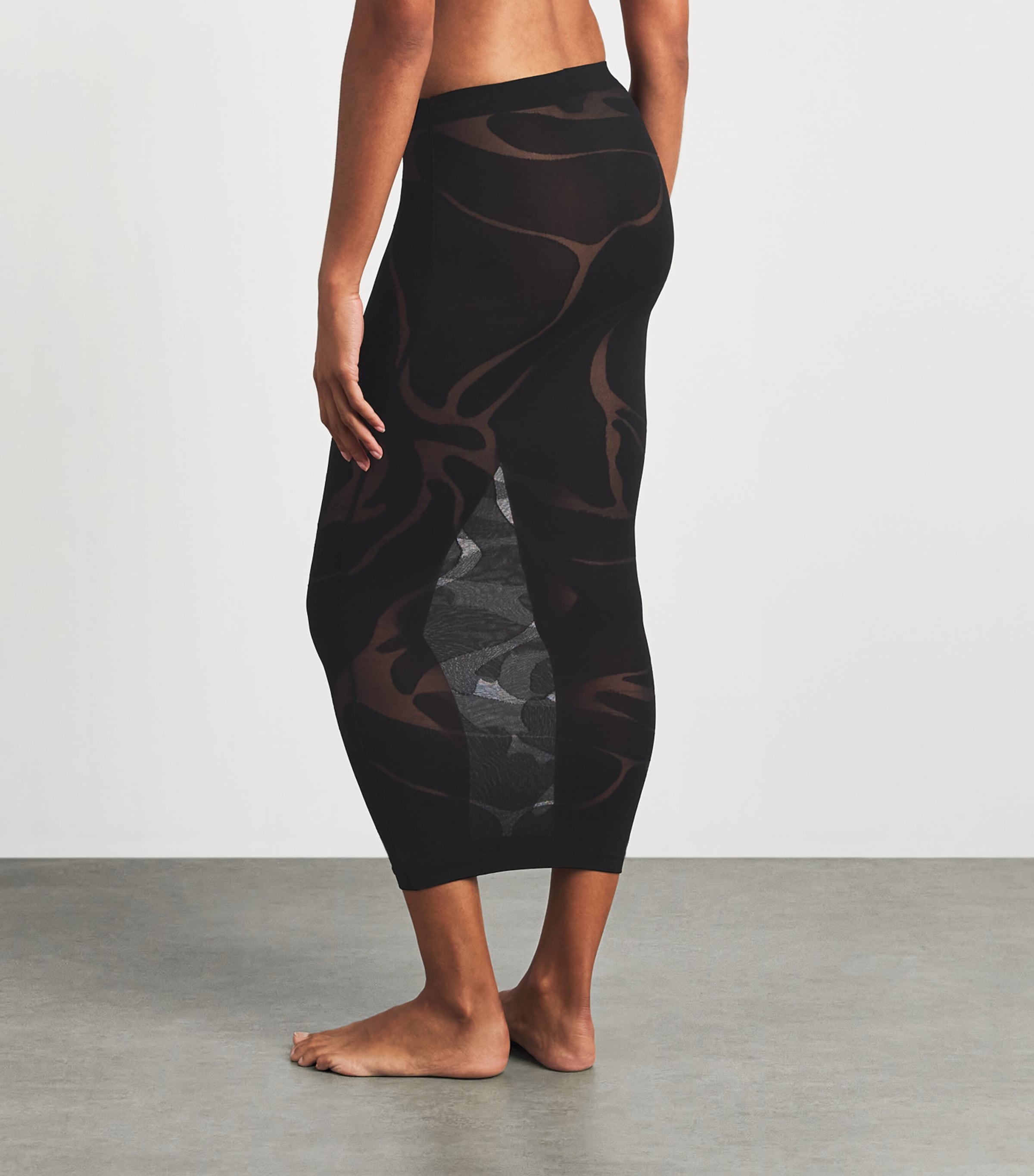 Wolford Womens Rose Shadow Skirt Black Black Image 3