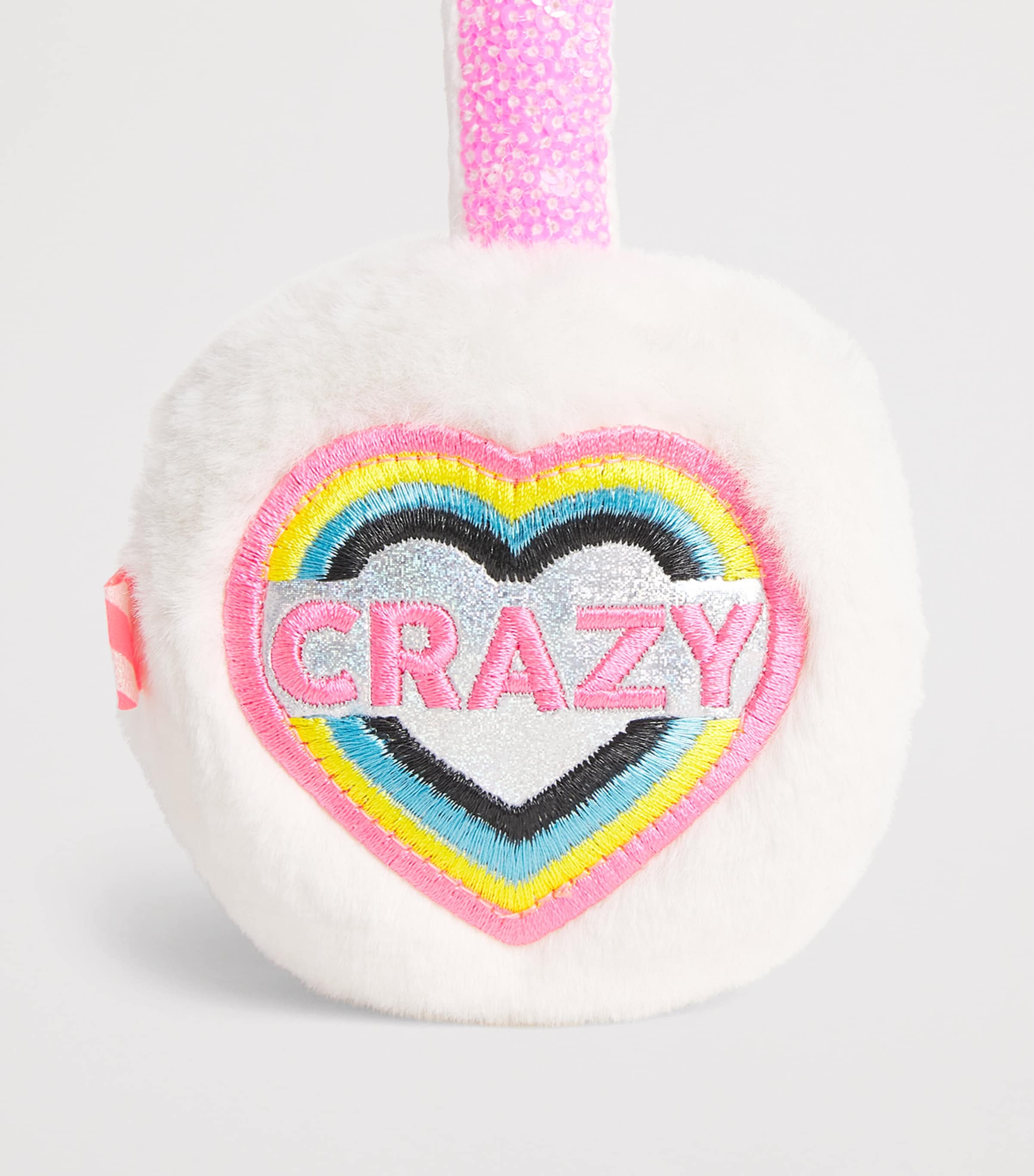Billieblush Heart Ear Muffs Ivory Image 2