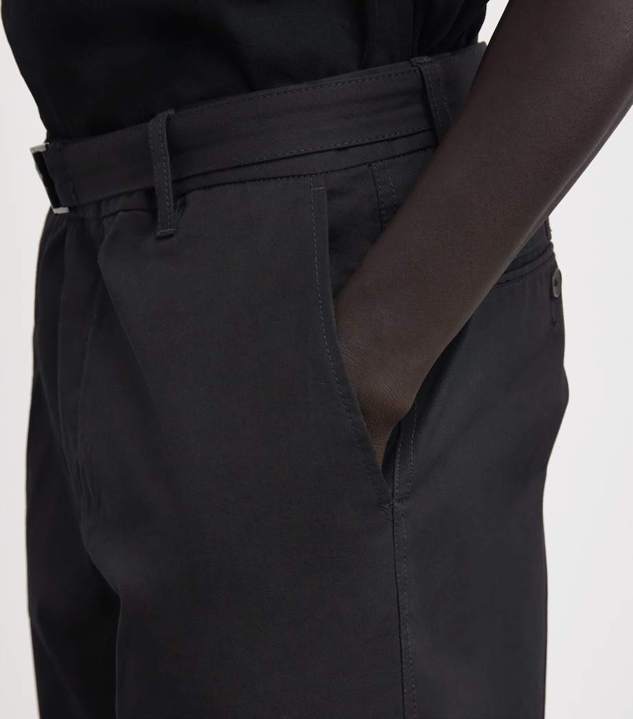 Cotton-Silk Belted Trousers UC001 Image 6