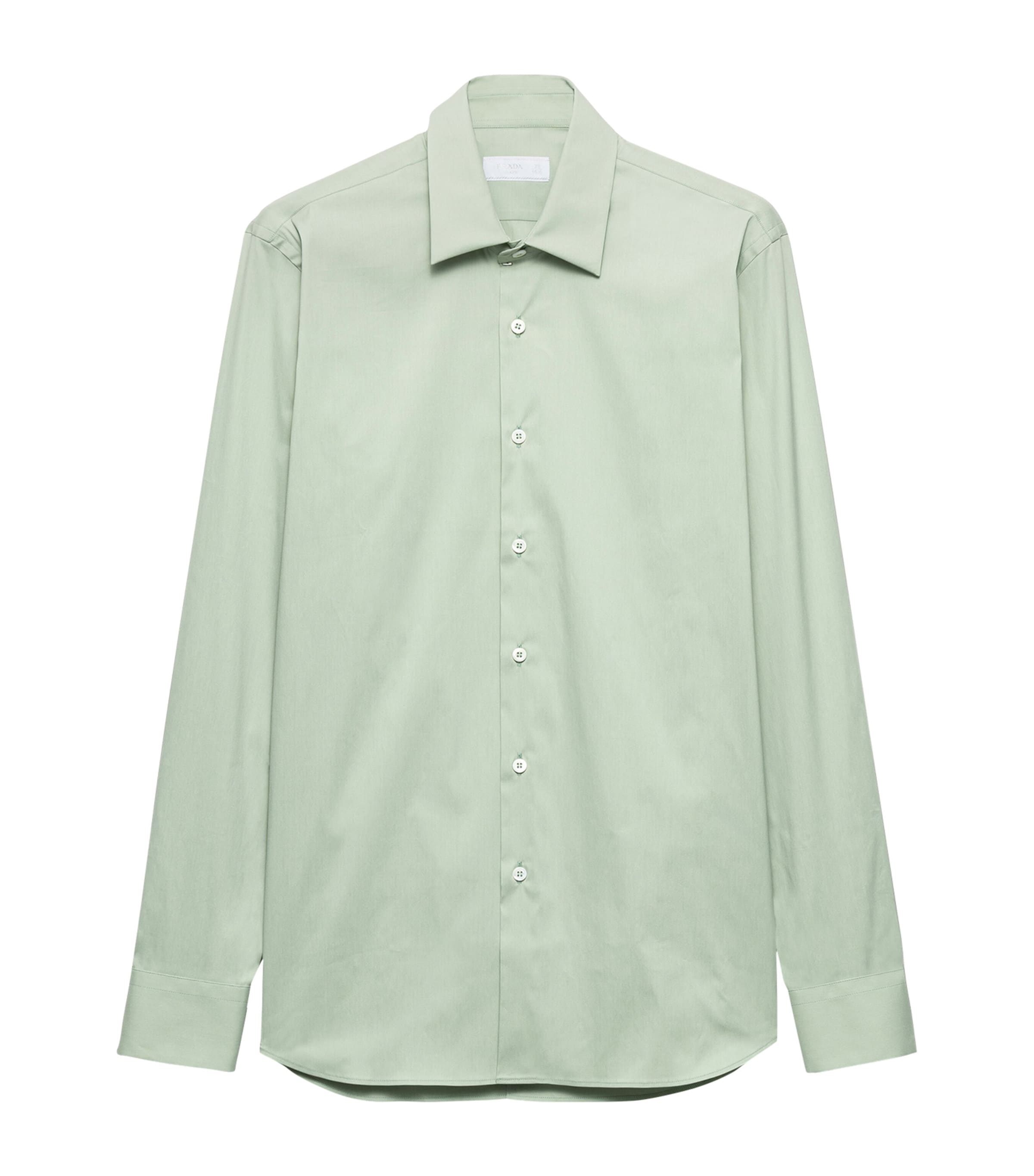 Prada Mens Stretch-Cotton Shirt Image 1