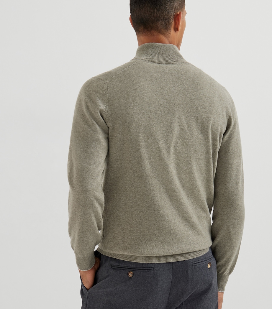 Cashmere Quarter-Zip Sweater CNZ43 Image 3