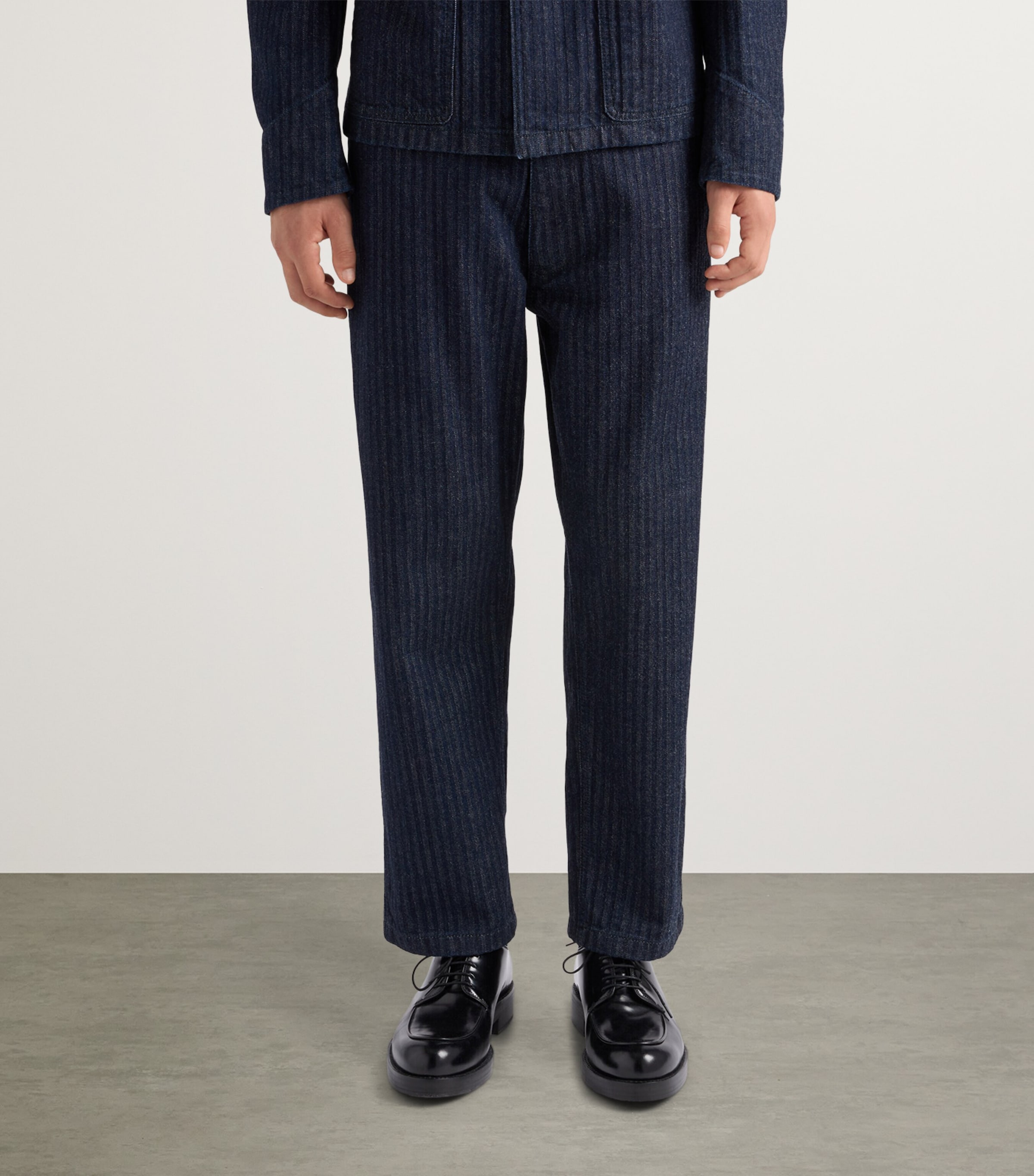 Chevron Wide-Leg Jeans F0008 Image 4