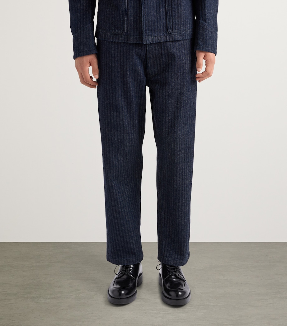 Chevron Wide-Leg Jeans F0008 Image 4