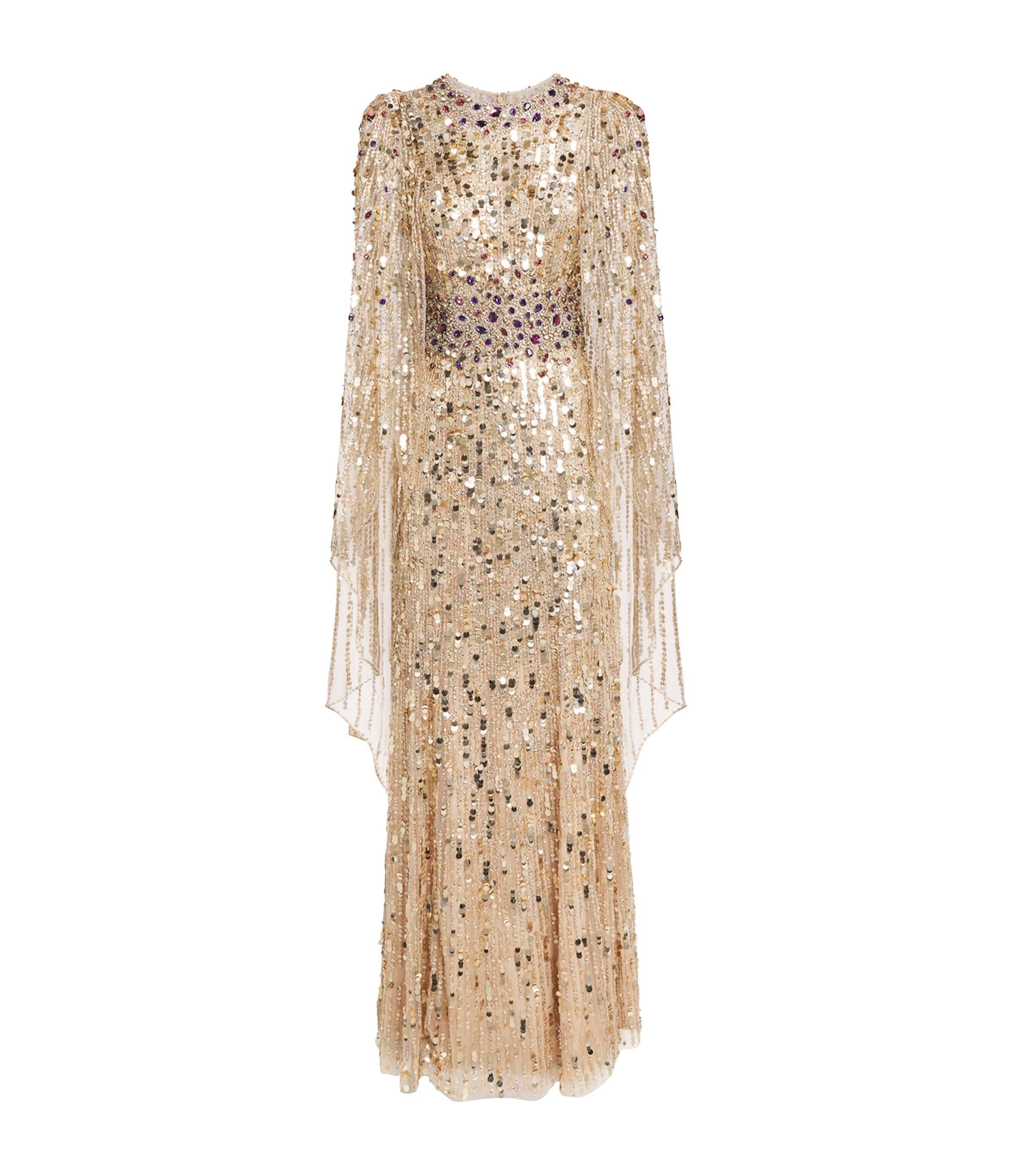 Embellished Honey Dew Gown ILLUSION + JEWEL Image 1
