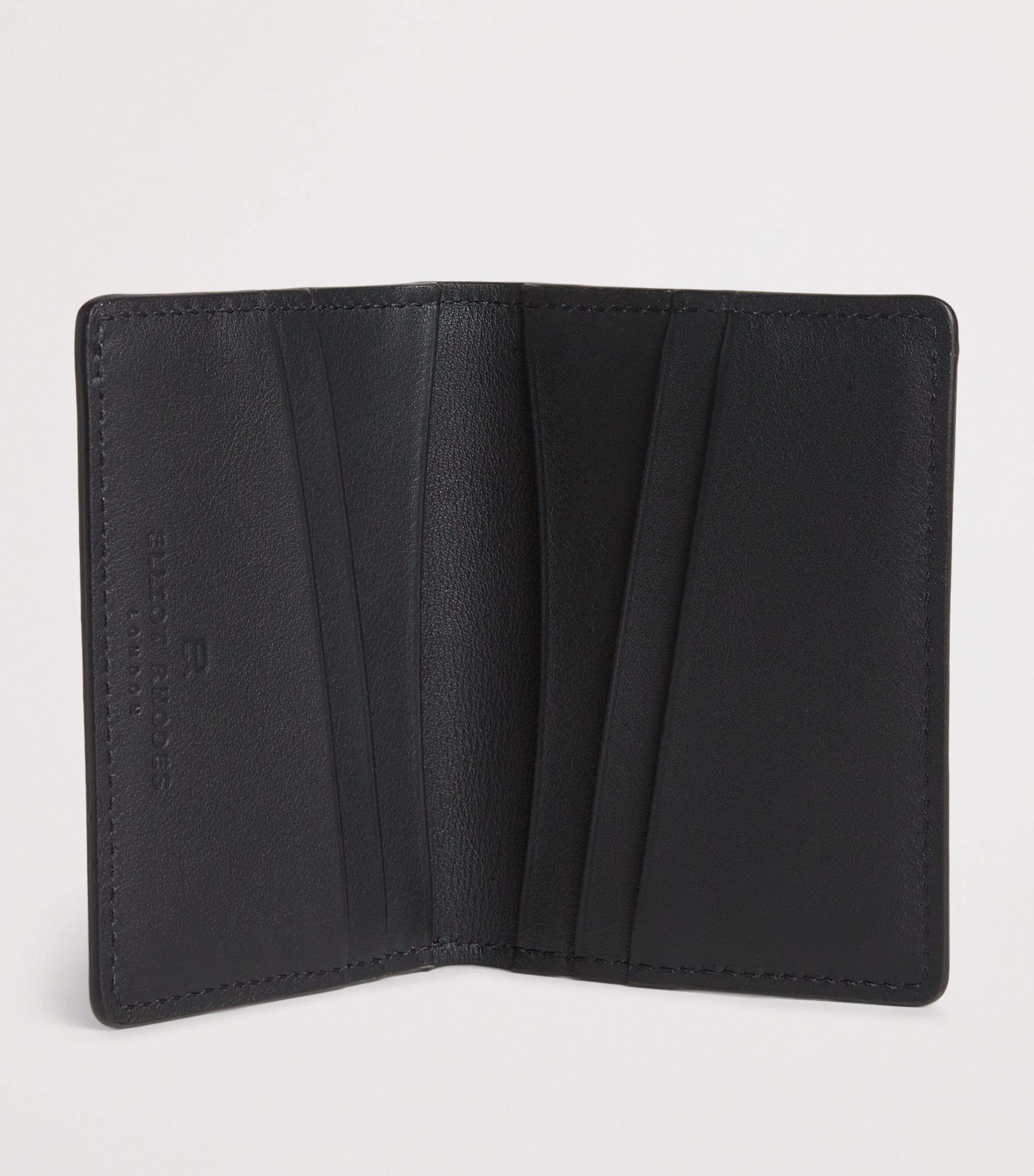 Elliot Rhodes Crocodile Leather Card Holder Black Image 2