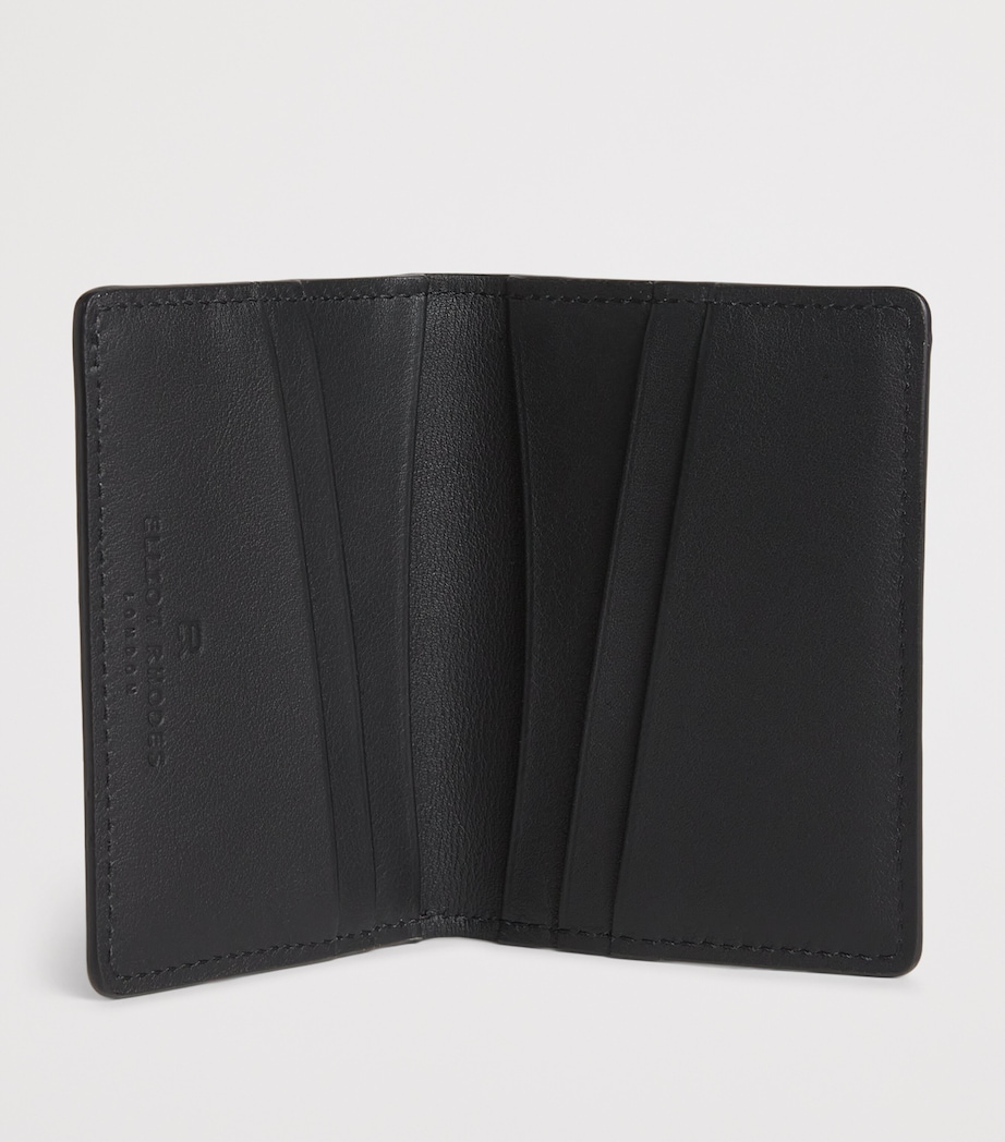 Elliot Rhodes Crocodile Leather Card Holder Black Image 2