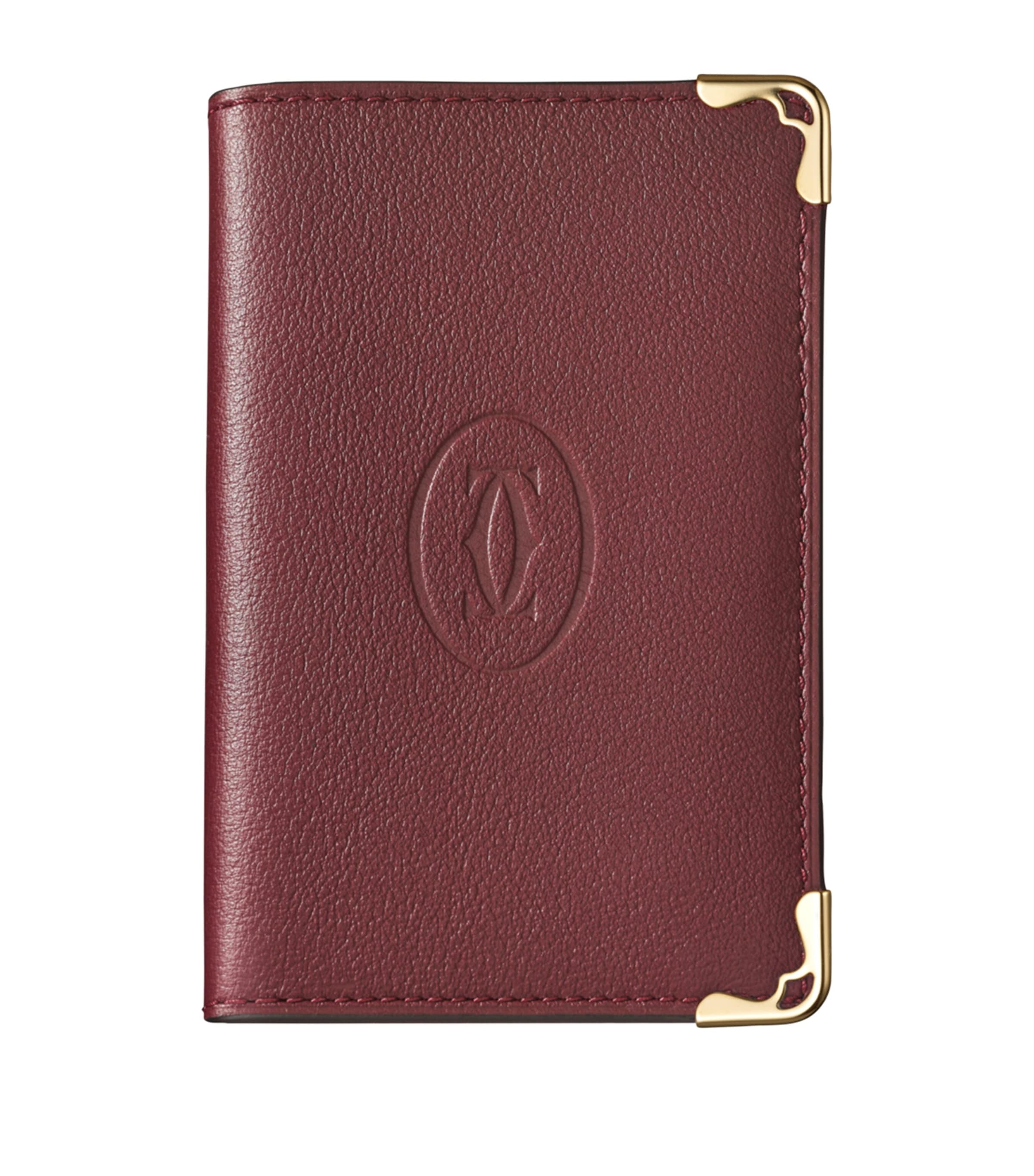 Leather Must de Cartier Card Holder BURGUNDY Image 1