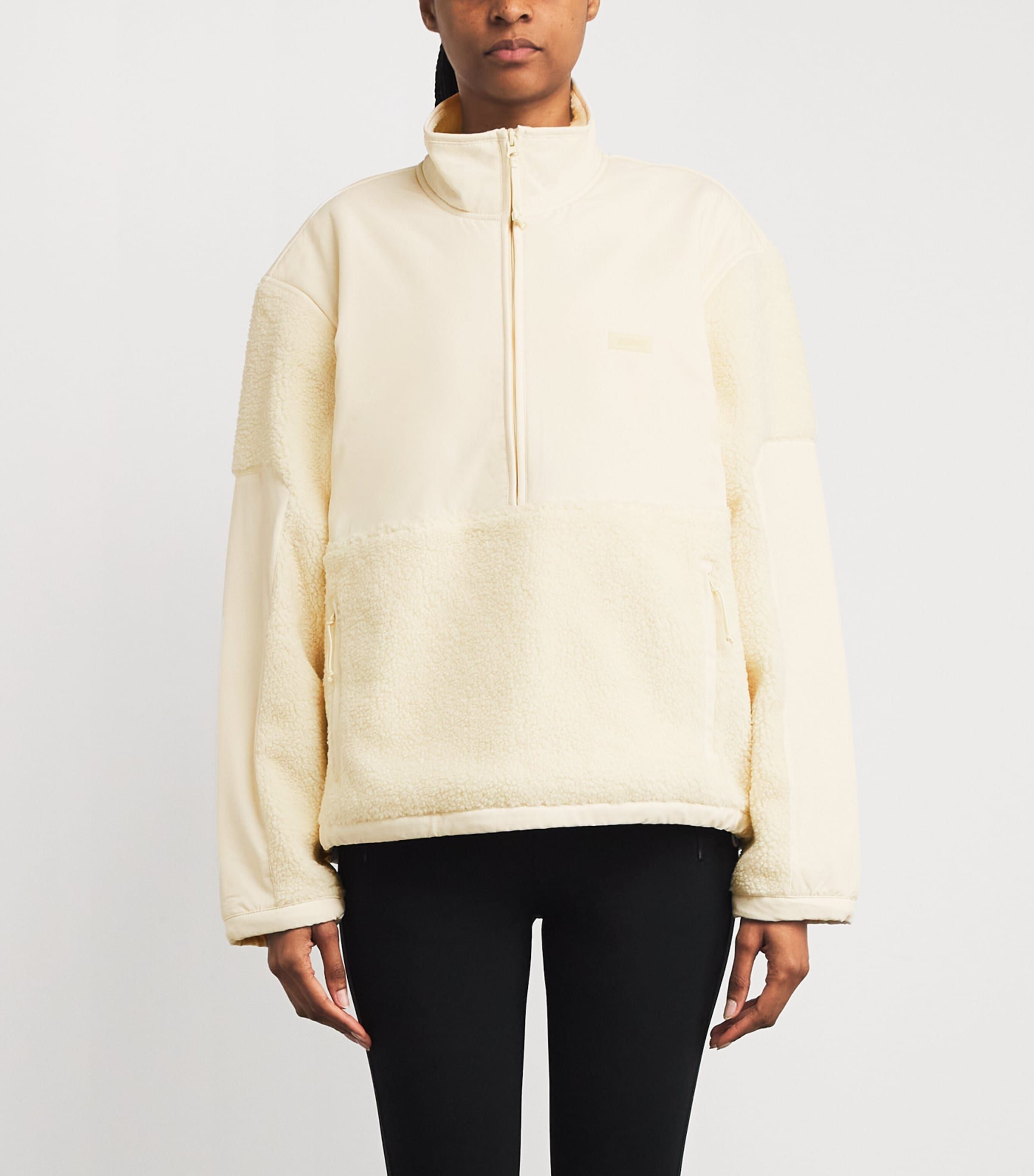Teddy Oversized Quarter-Zip Sweater ECRU Image 3