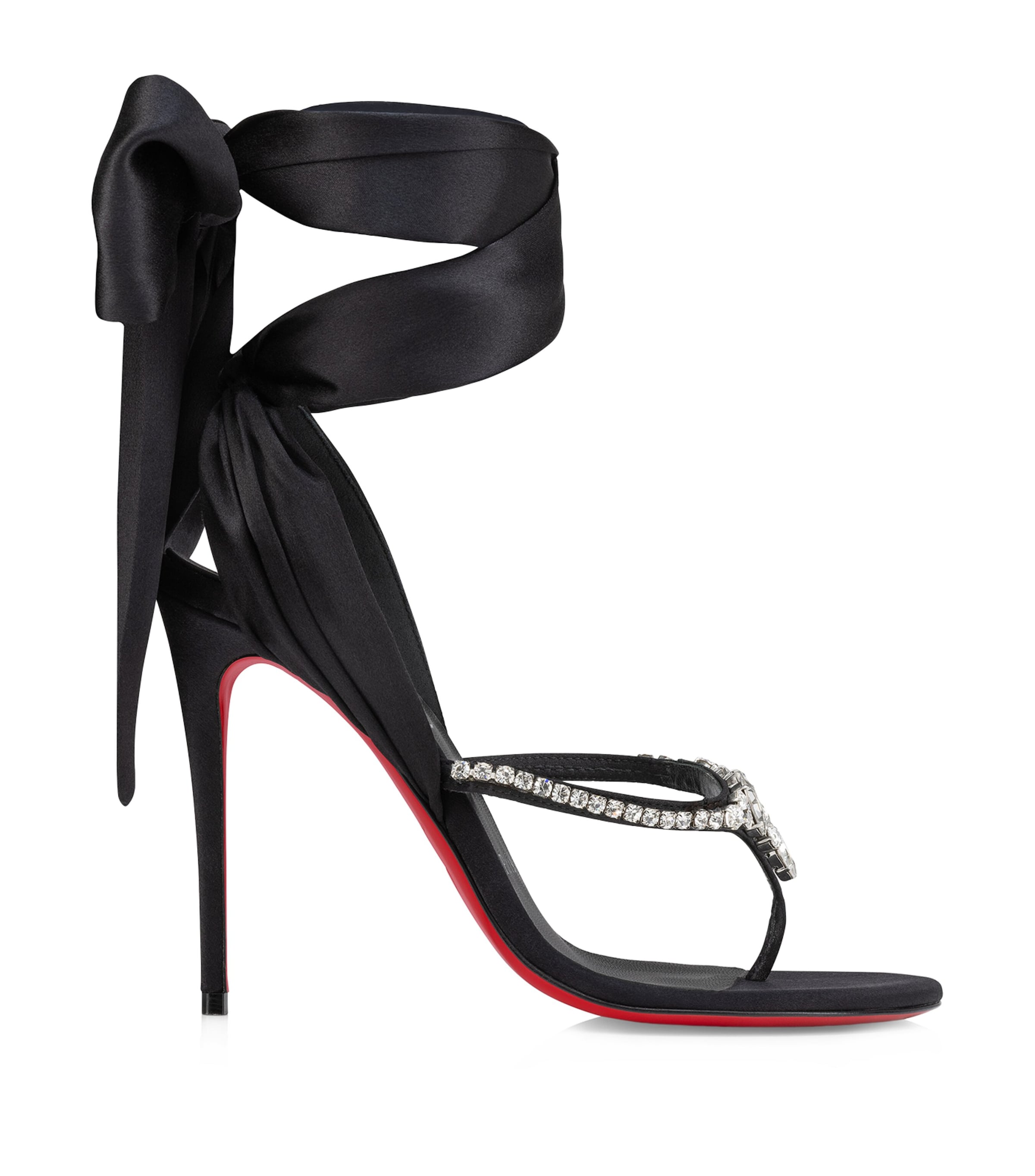 Shop Christian Louboutin Just Queenie Du Desert Silk Heeled Sandals In Red