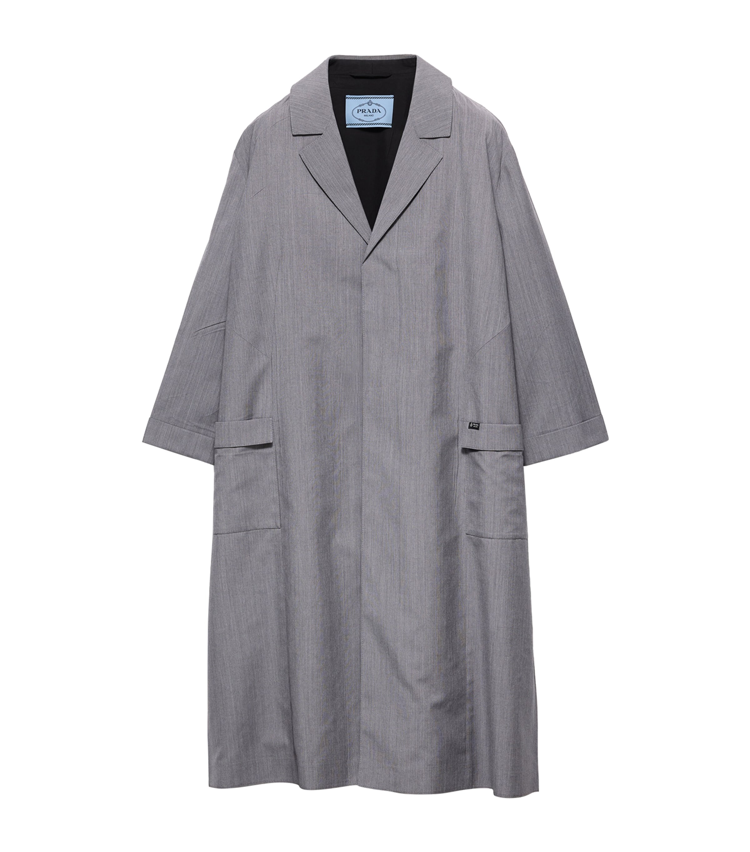 Prada Womens Wool-Mohair Coat Grey Image 1