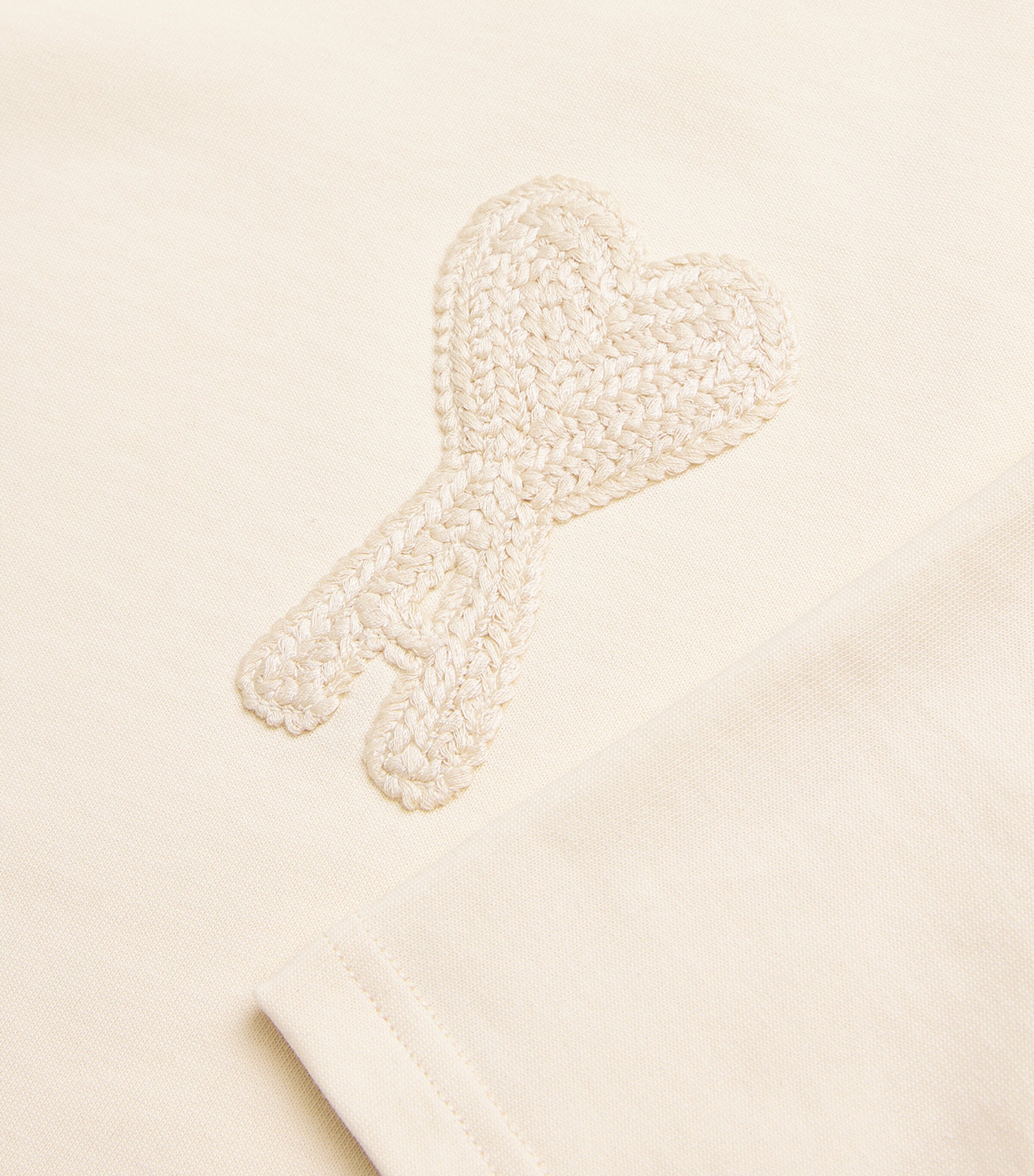 AMI Paris Mens Cotton Ami de Coeur T-Shirt Blanc Image 5