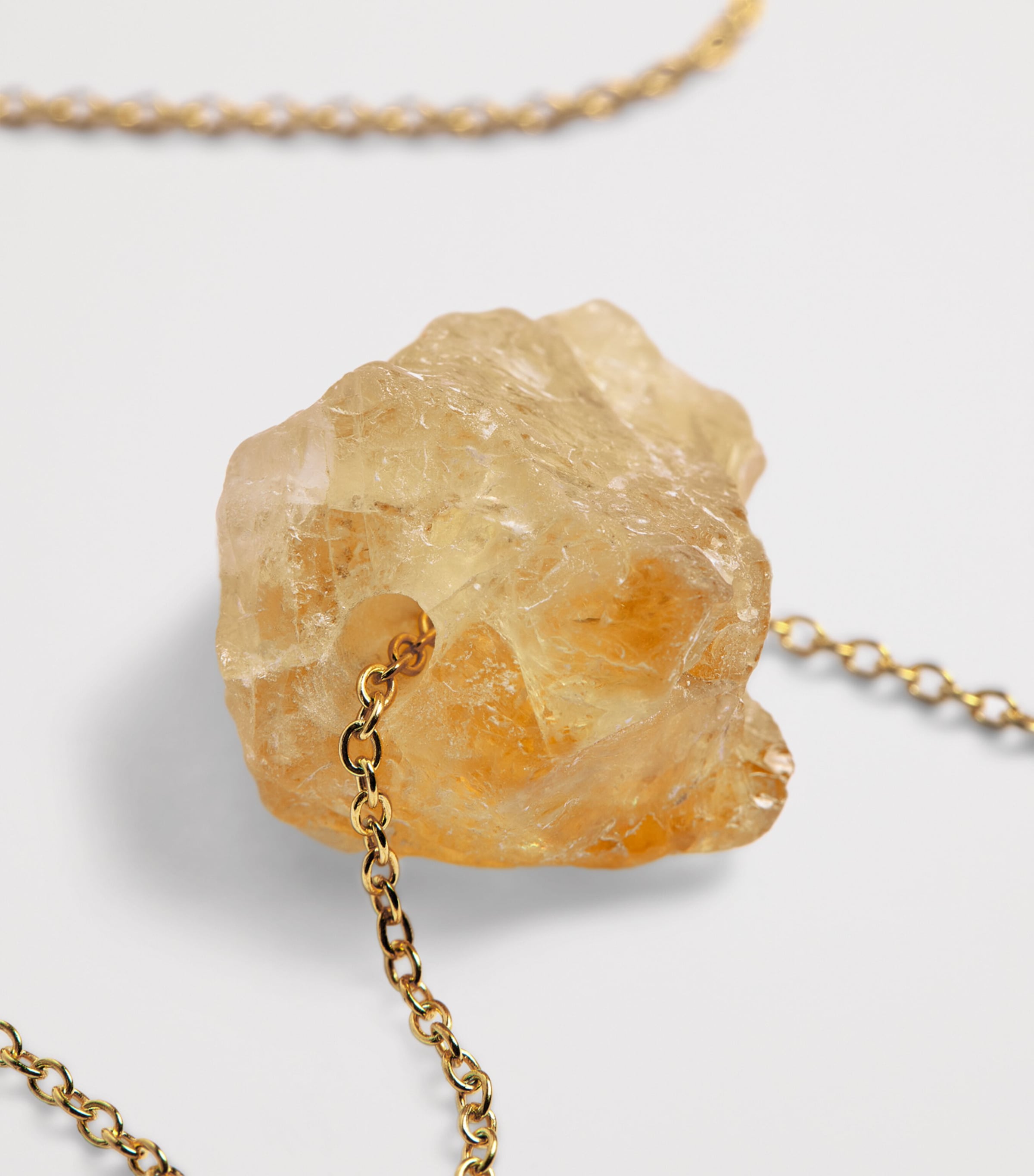 Hermina Athens Gold-Plated and Citrine Lukumaki Necklace Gold Image 5