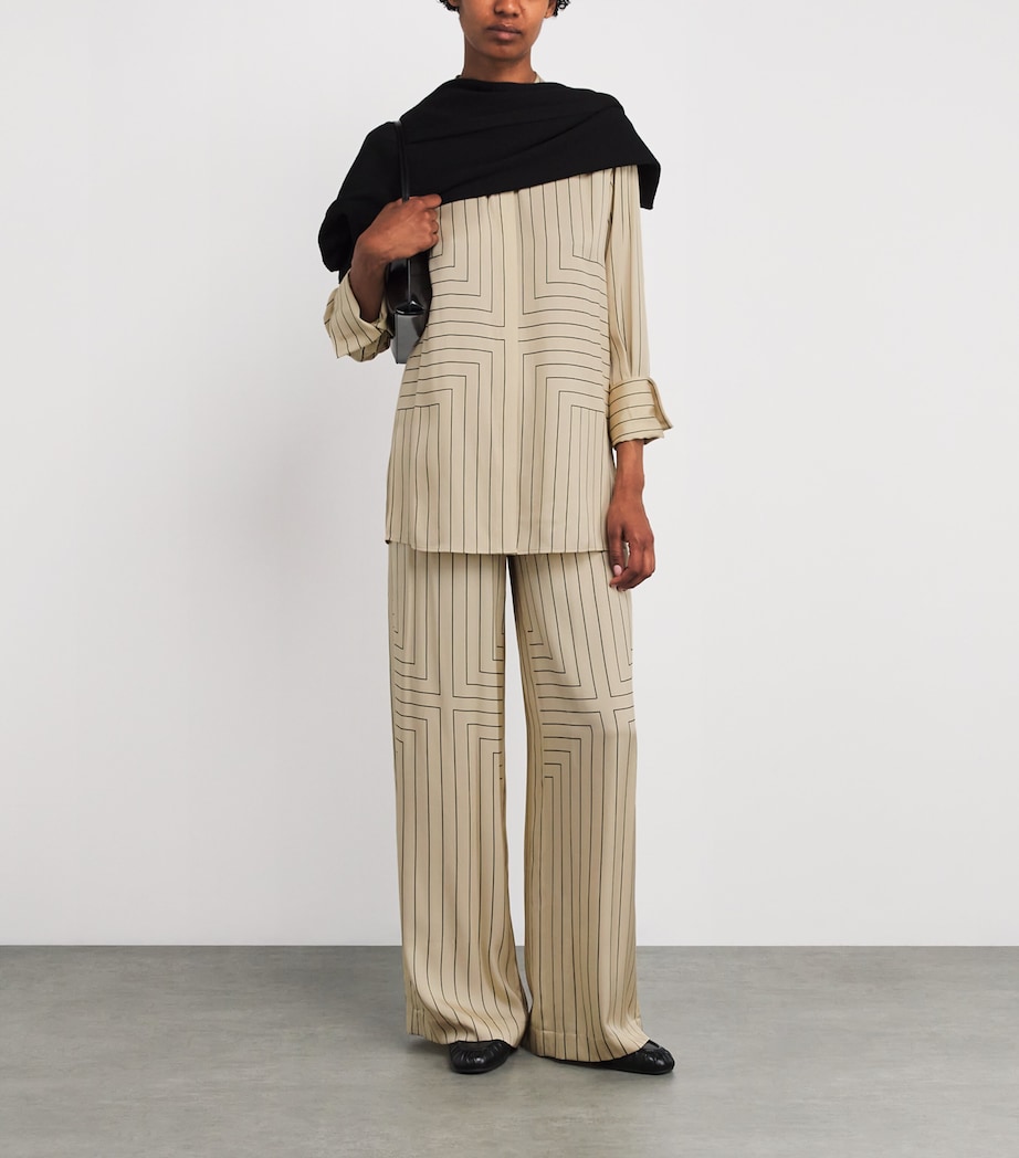 Geometric Print Athena Blouse AFFOGATO/BLACK Image 2