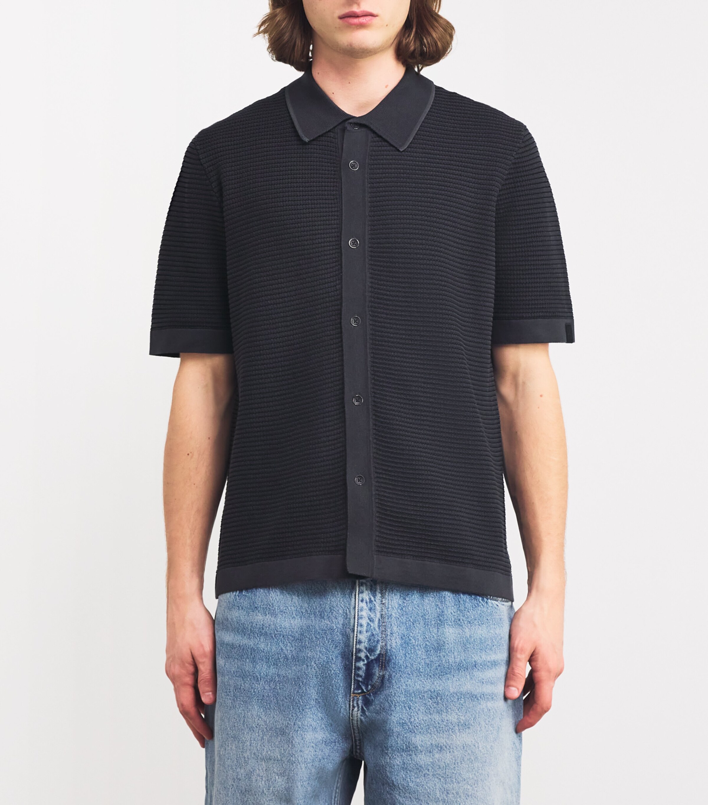Striped Harvey Shirt WASHED BLACK Image 3