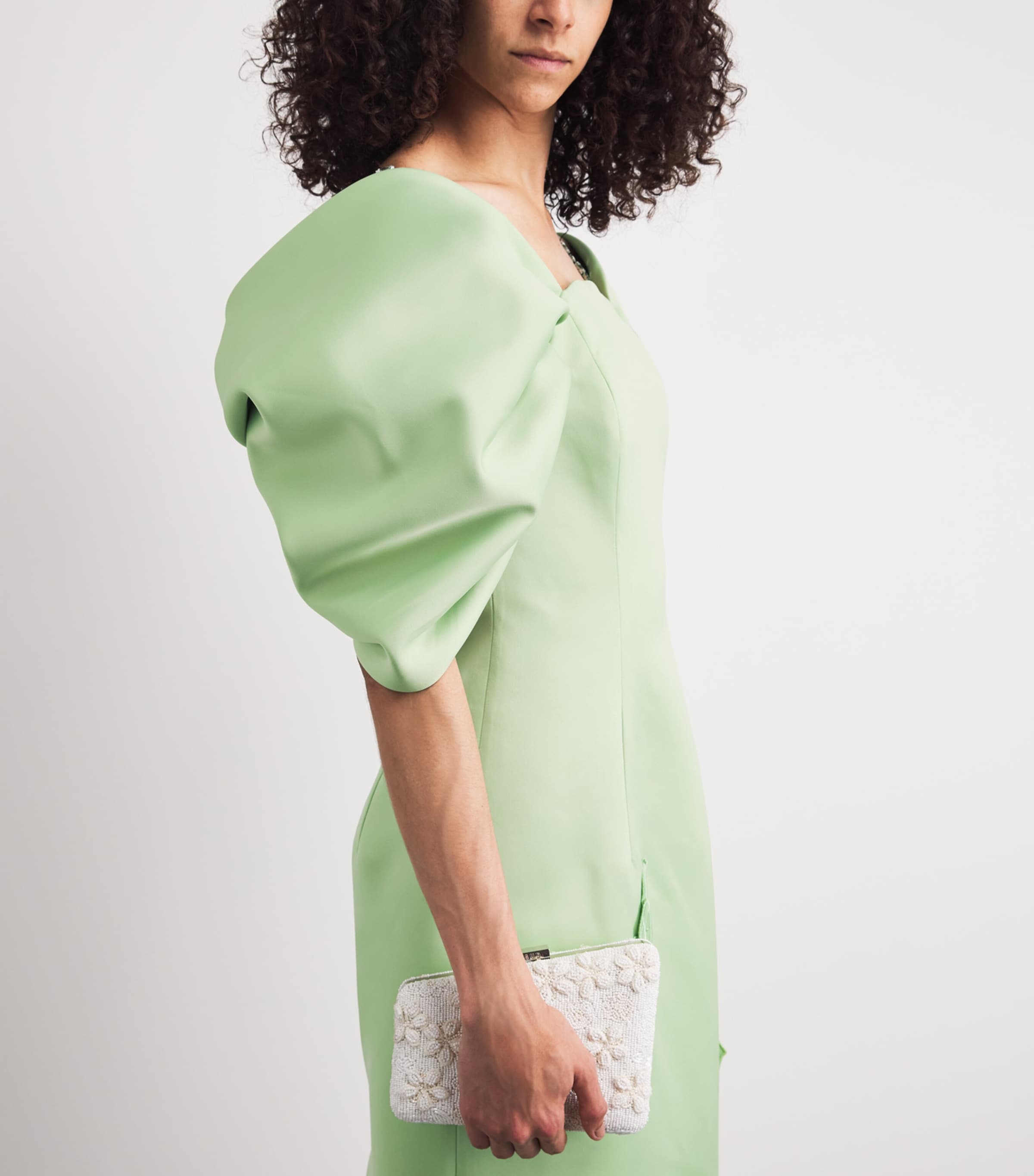 LEO LIN Womens Appliqué Arabella Maxi Dress Juniper Green Image 3