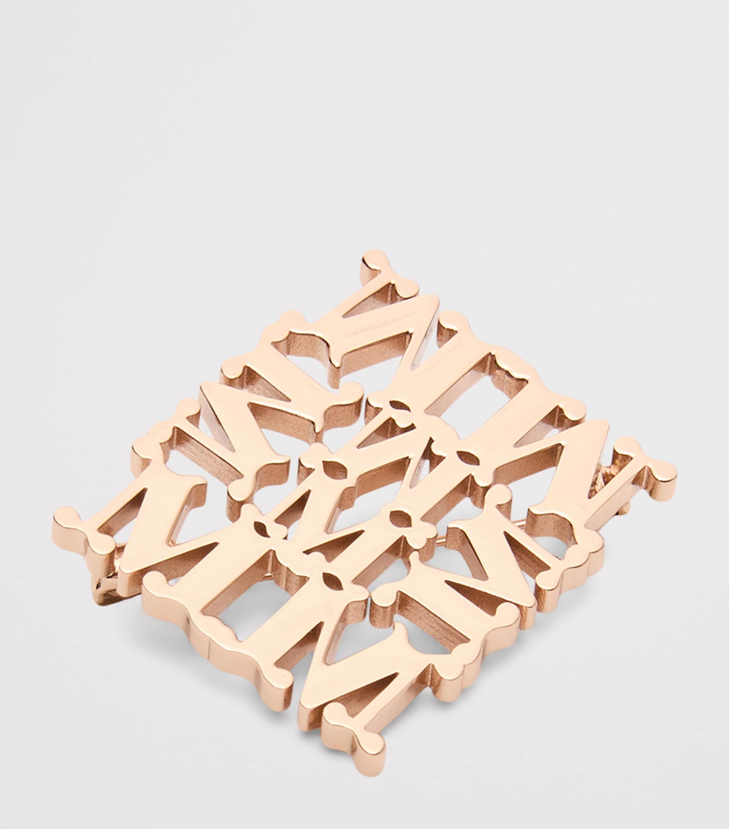 Max Mara Monogram Brooch Bronze Image 4