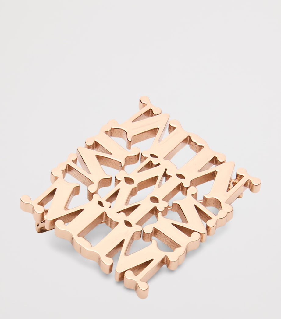 Max Mara Monogram Brooch Bronze Image 4