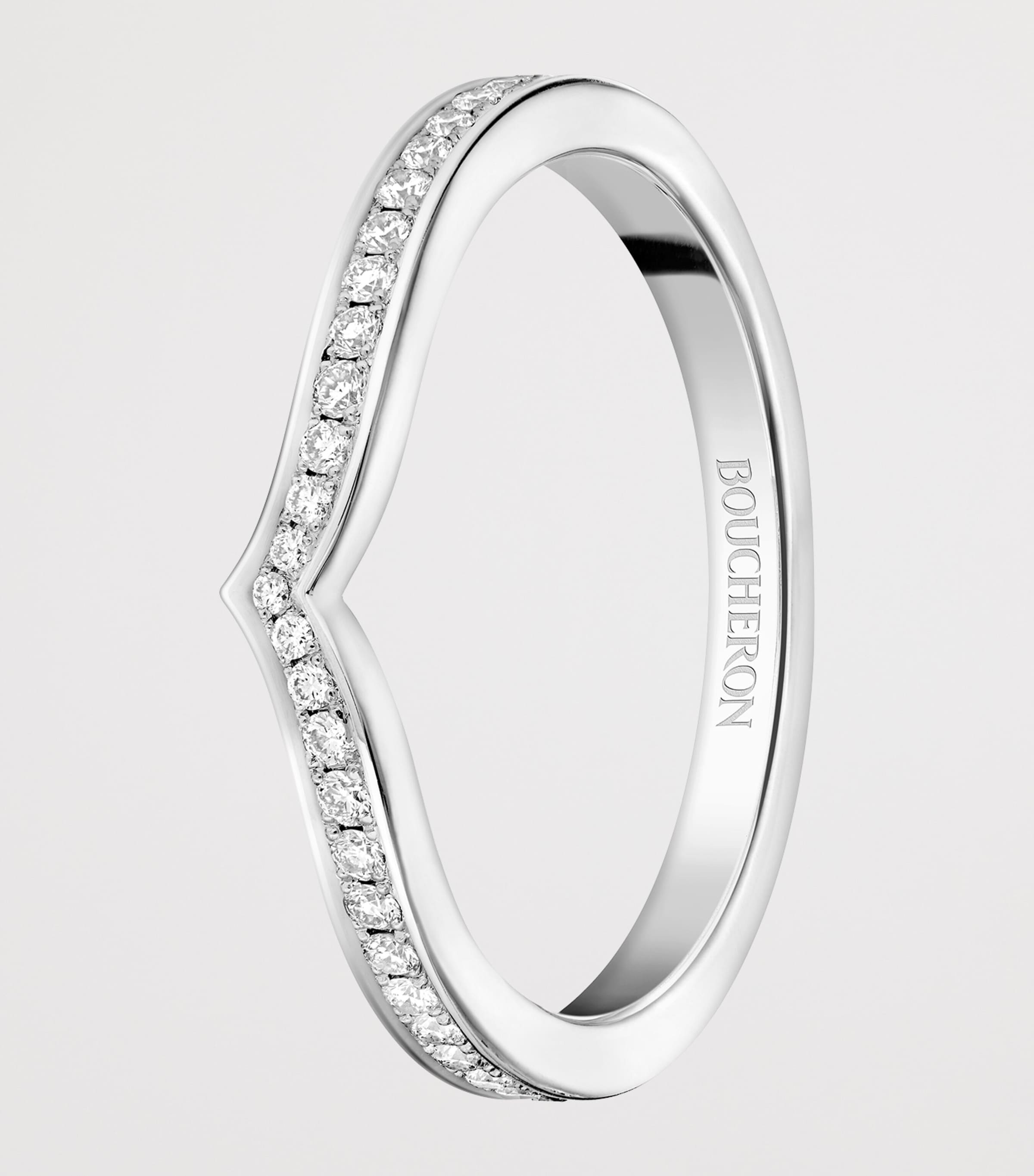 Boucheron Platinum and Diamond Pont de Paris Wedding Band White Gold Image 2