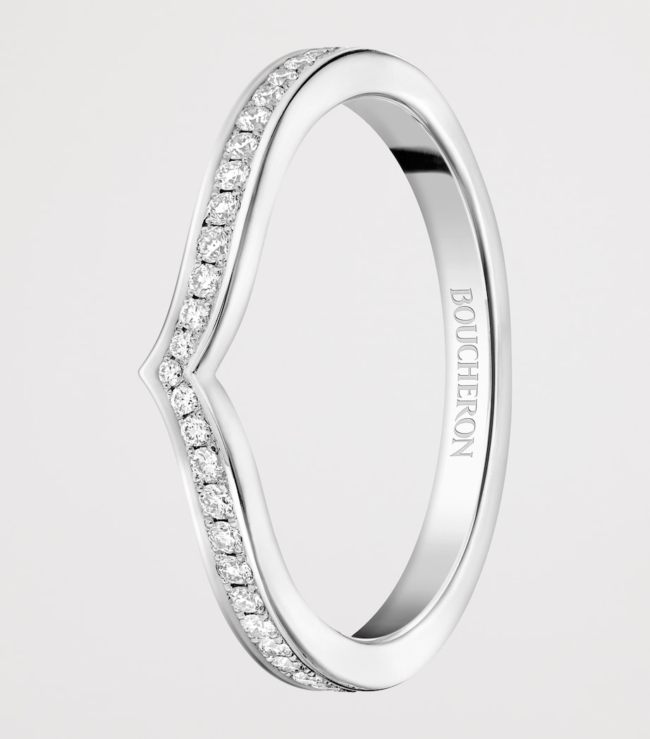 Boucheron Platinum and Diamond Pont de Paris Wedding Band White Gold Image 2