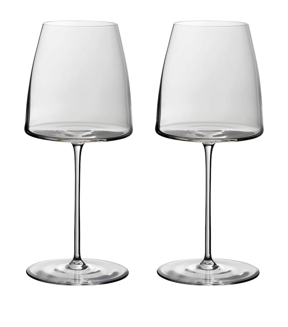 Set of 2 Crystal MetroChic White Wine Glasses (125ml) CLEAR Image 1