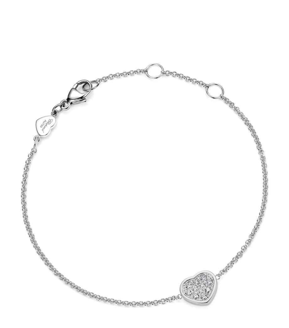 White Gold and Diamond My Happy Hearts Bracelet 18K WHITE GOLD Image 5