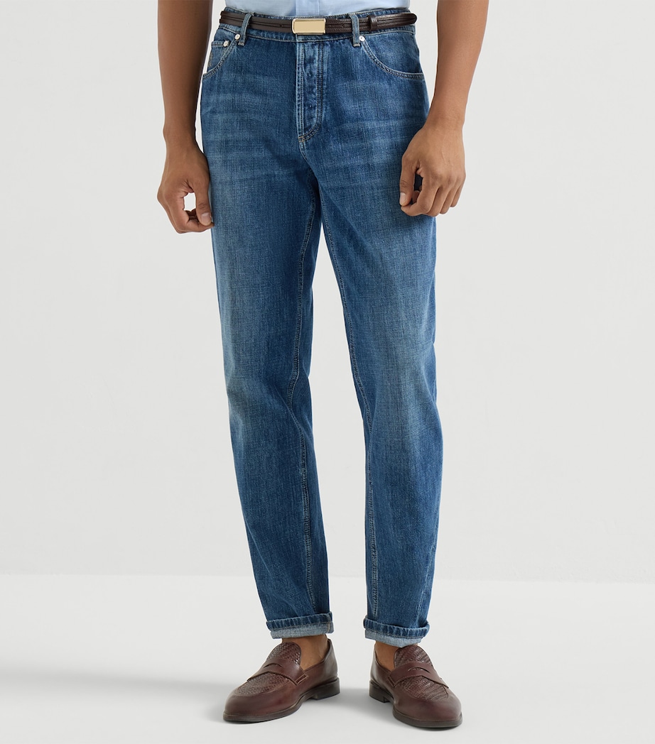 Brunello Cucinelli Mens Lightweight Straight Jeans Image 3