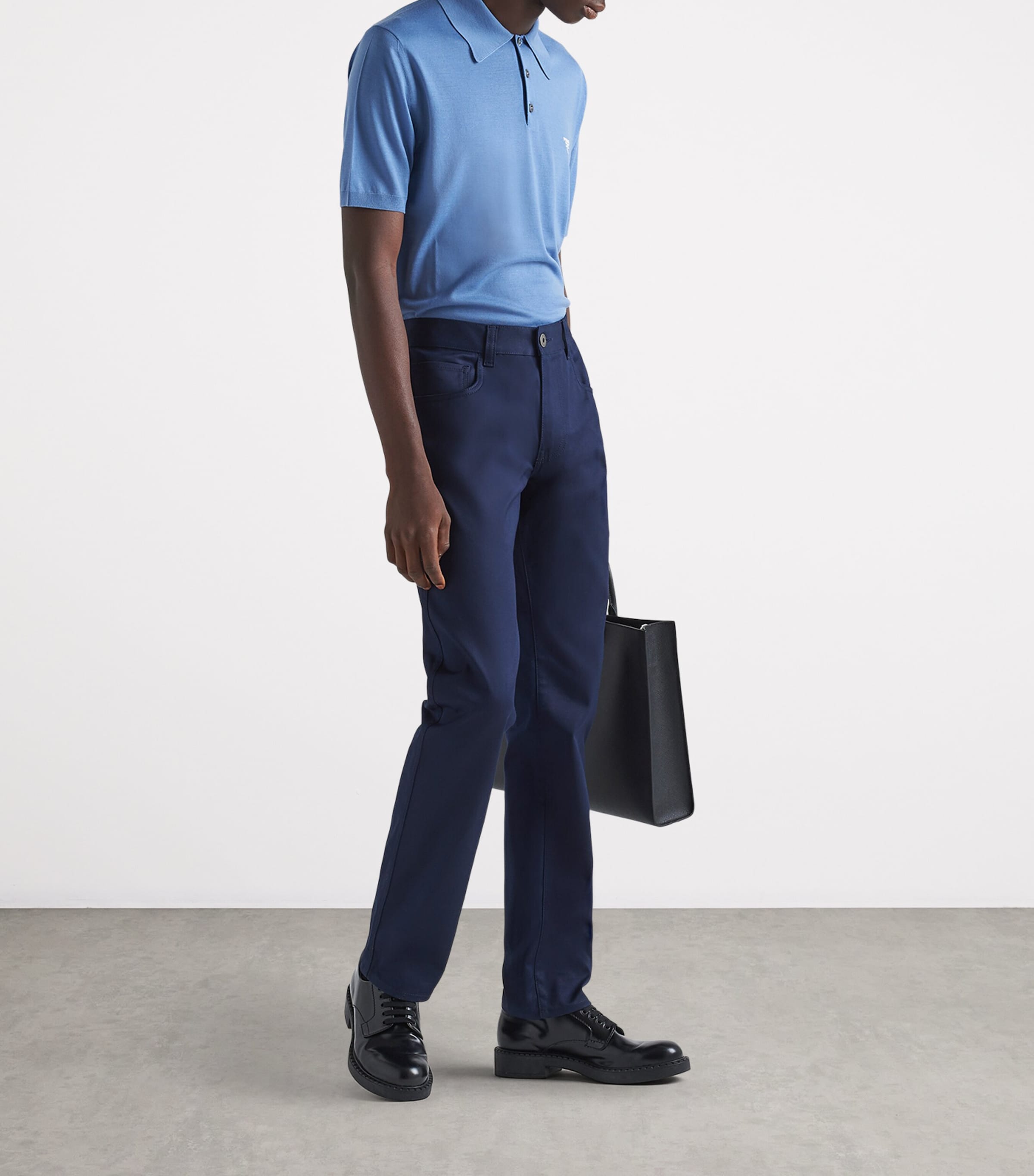 Stretch-Drill Tapered Jeans F0124 Image 2