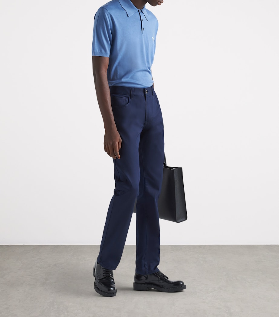 Stretch-Drill Tapered Jeans F0124 Image 2