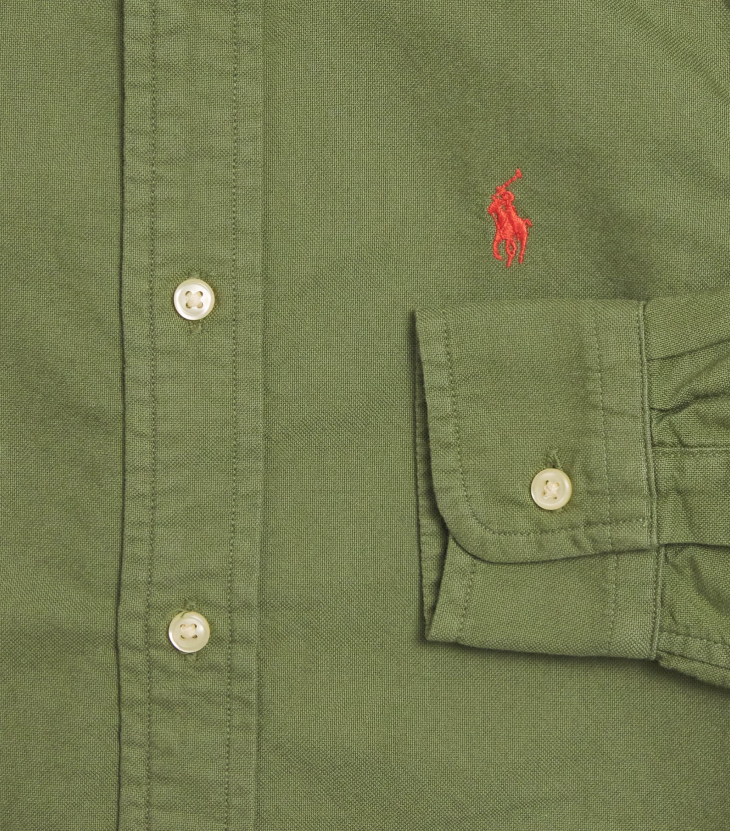 Ralph Lauren Kids Cotton Polo Pony Shirt (2-7 Years) Cargo Green Image 3