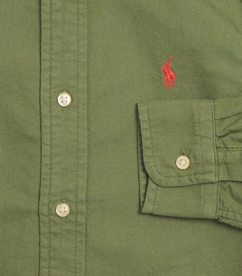 Ralph Lauren Kids Cotton Polo Pony Shirt (2-7 Years) Cargo Green Image 3