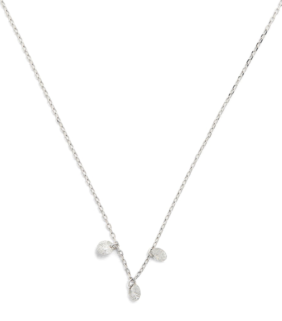 White Gold and Diamond 3-Stone Danaé Necklace WHITE GOLD Image 1